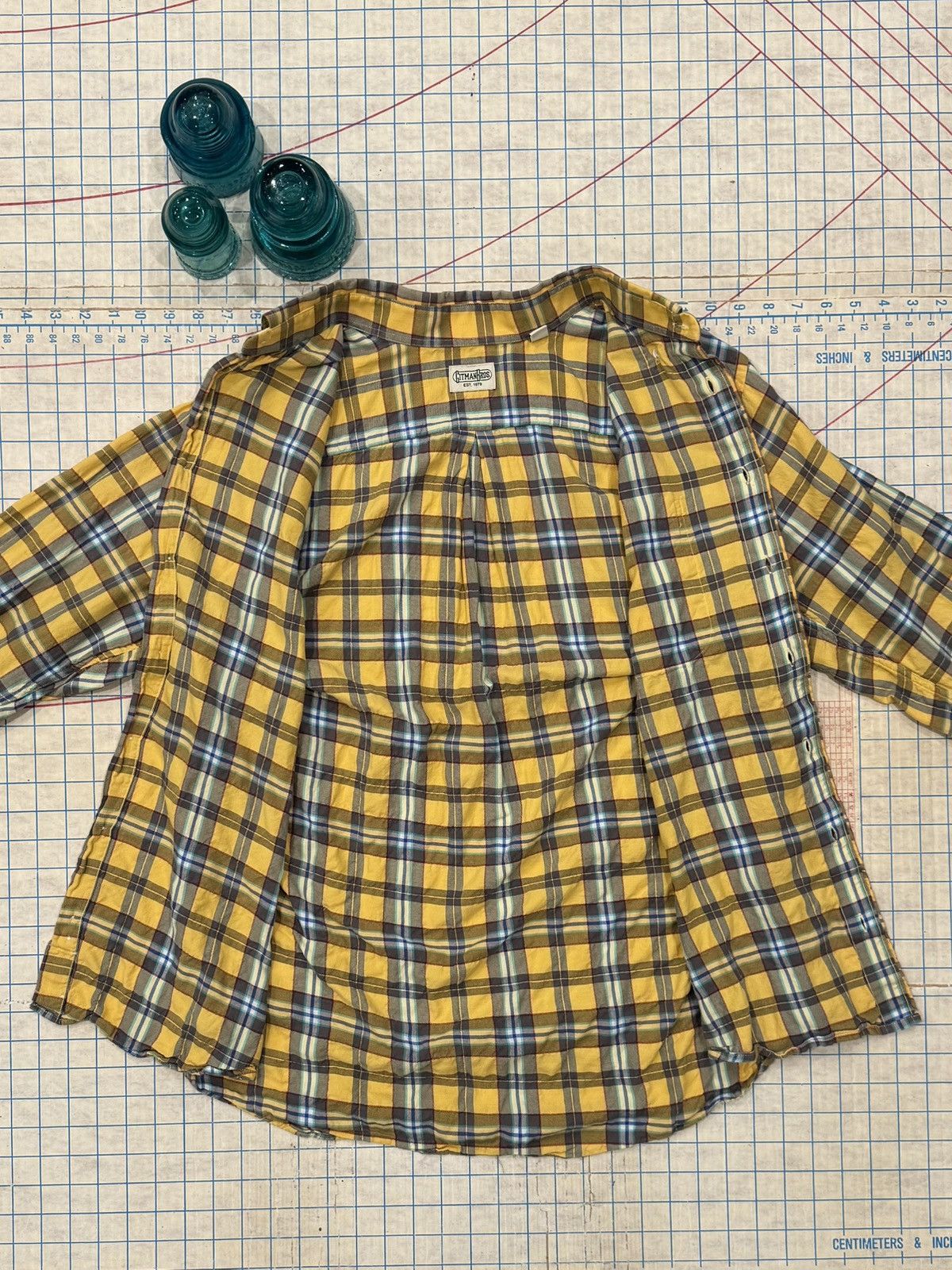 Gitman Bros. Gitman Bros Yellow Plaid Button Up Shirt Mens Size Large Size US L / EU 52-54 / 3 - 6 Thumbnail