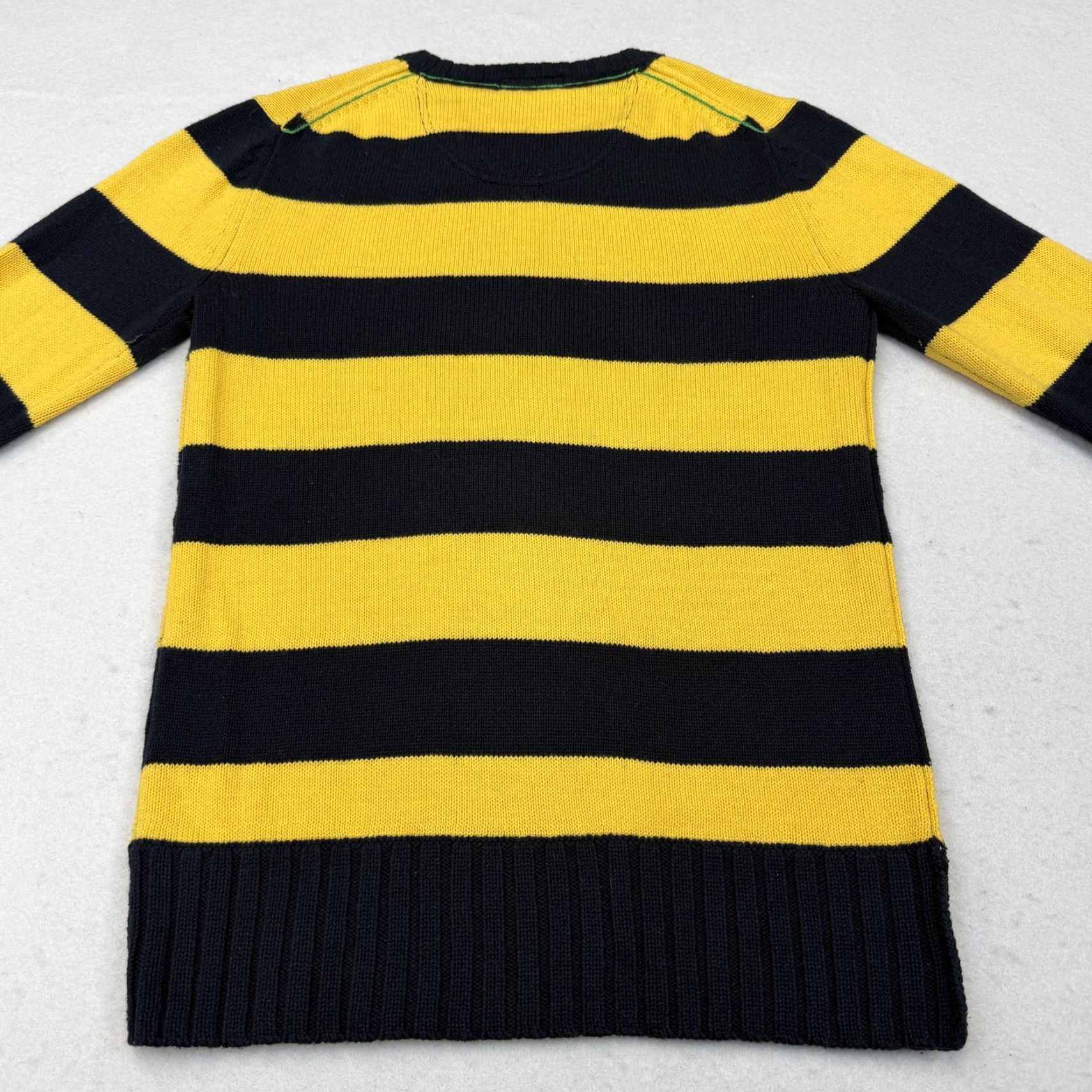 American Eagle Outfitters American Eagle Outfitters Sweater Mens XS Yellow Striped Knit Crewneck Logo Size US XS / EU 42 / 0 - 5 Thumbnail
