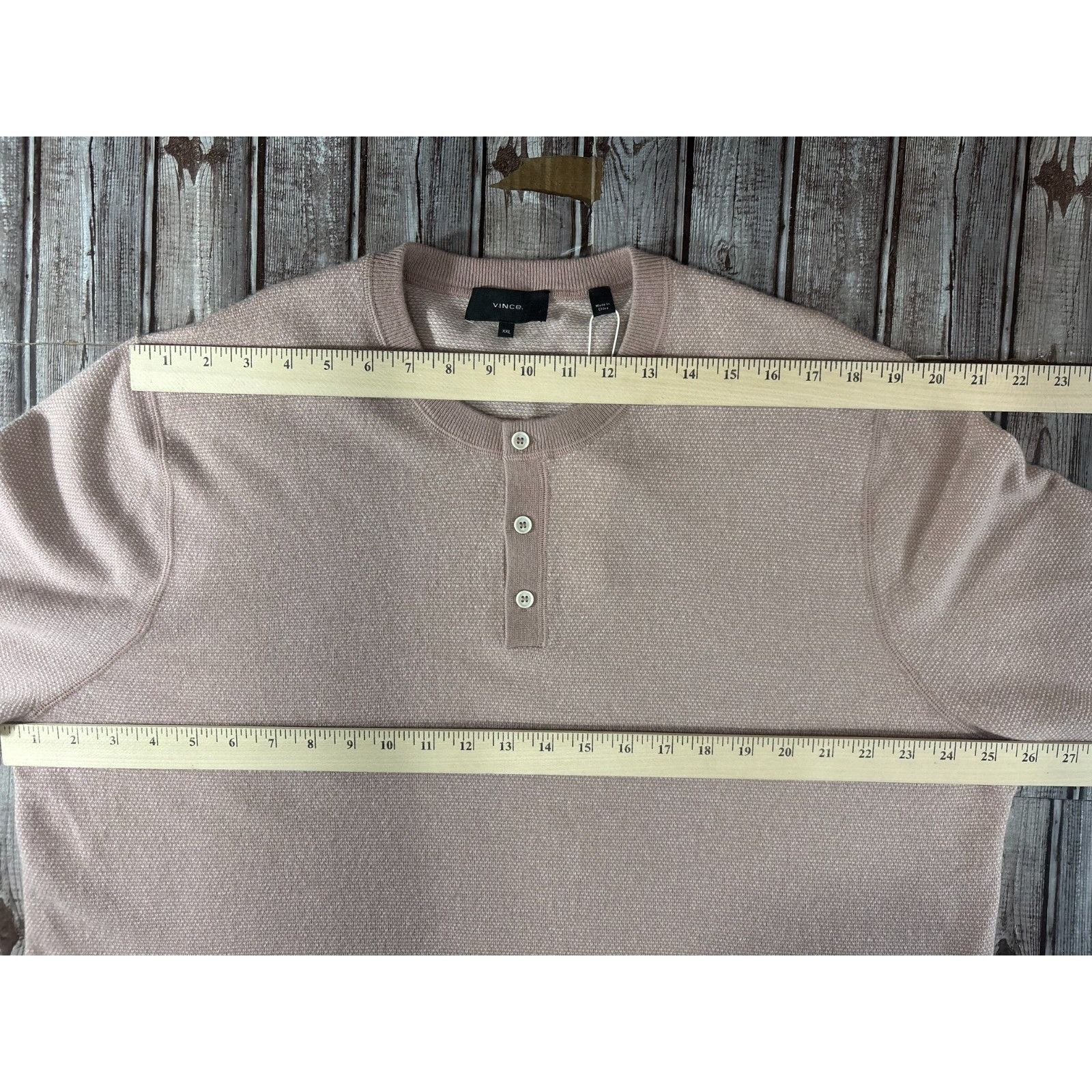 Vince Vince Henley Birdseye wool cashmere blend sweater size 2XL c Size US XXL / EU 58 / 5 - 9 Thumbnail