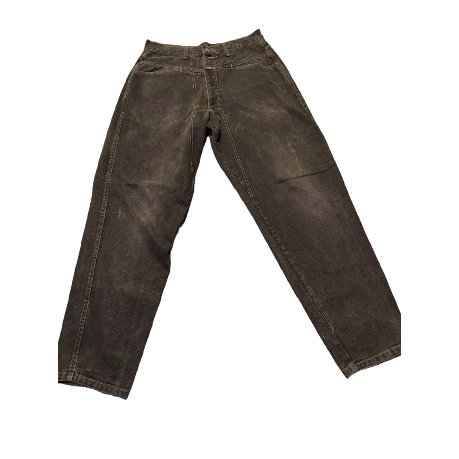 Vintage VINTAGE Girbaud Jeans Size 33 Skater Raver Baggy USA Black Mens Regular 5-Pocket Denim 1990s Size US 33 - 2 Thumbnail