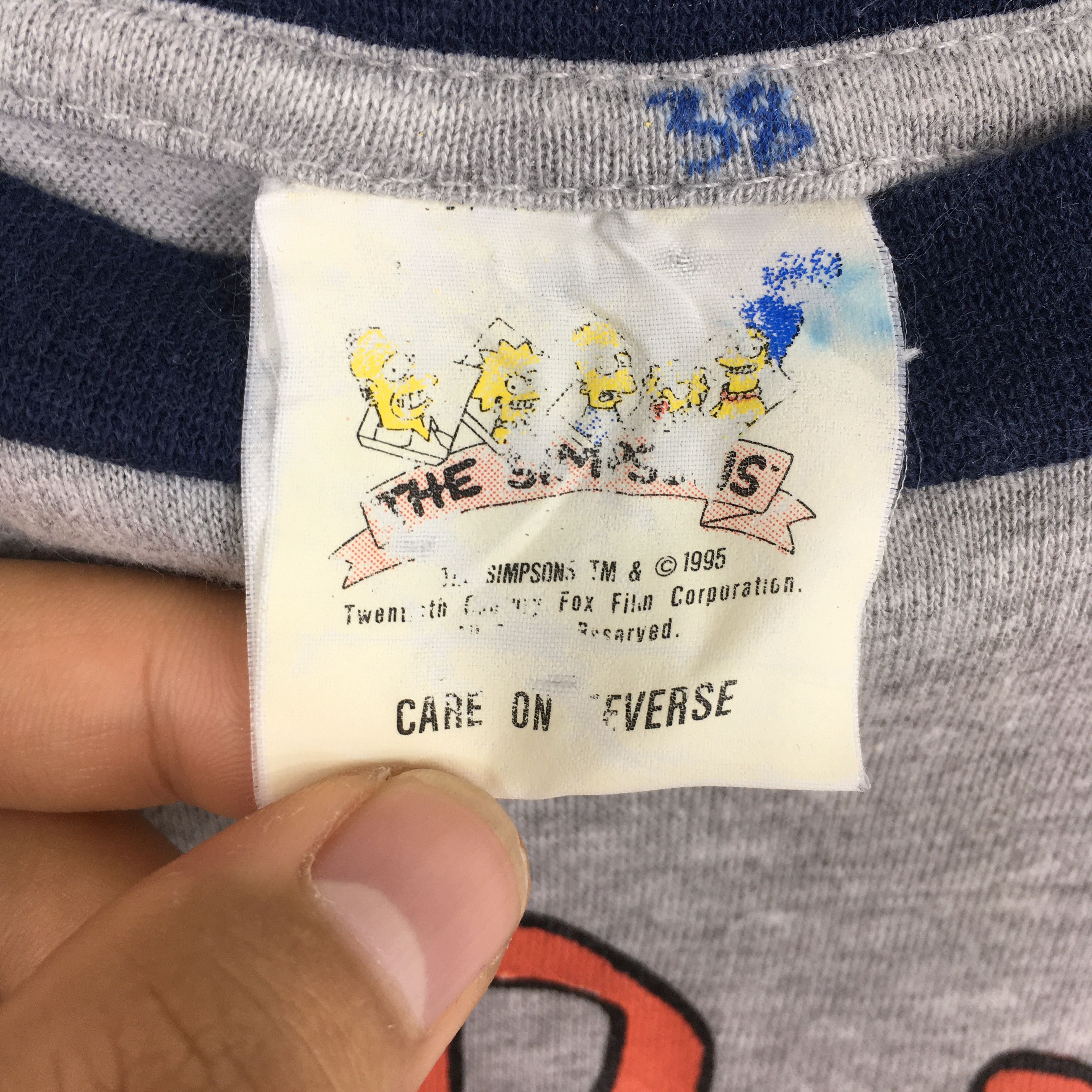Cartoon Network Bart Simpson Rollerbart Cartoon Ringer T shirt Medium Size US M / EU 48-50 / 2 - 5 Thumbnail