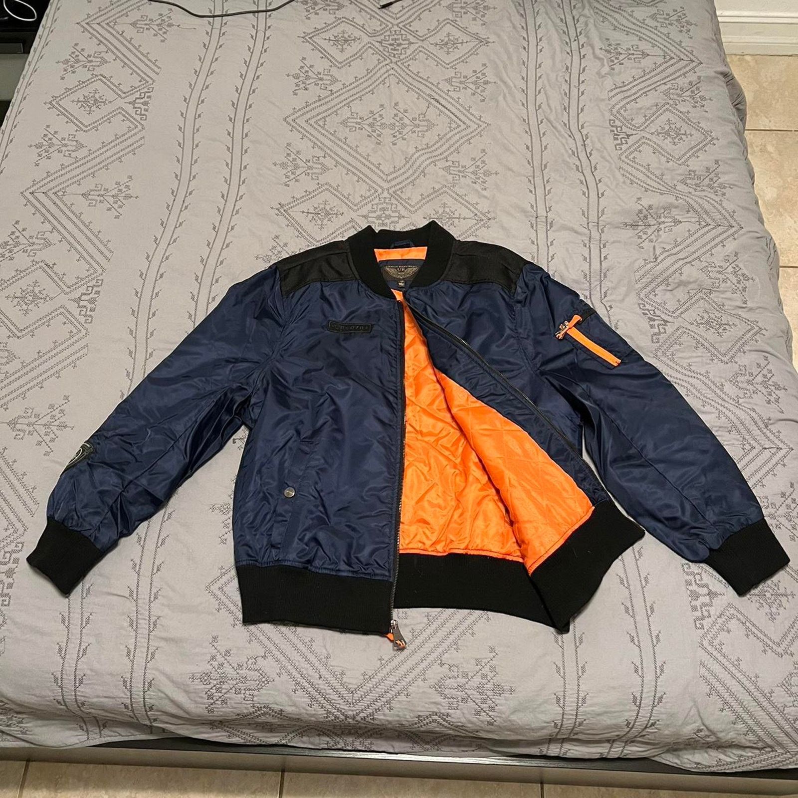 Urban Republic Urban Republic Navy Blue Bombers Jacket Large Size US L / EU 52-54 / 3 - 1 Thumbnail