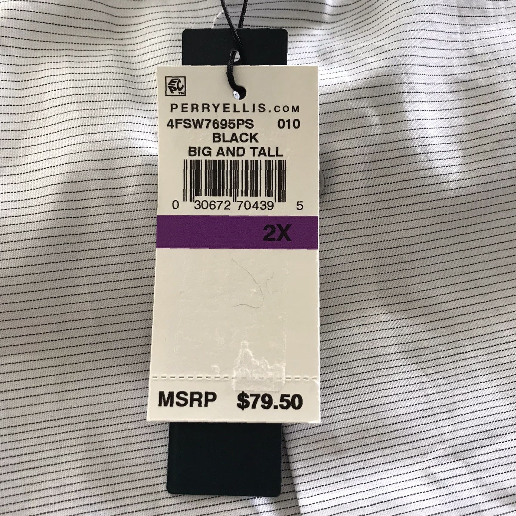 Perry Ellis Perry Ellis Shirt Mens Big 2X Short Sleeve Black Ombré Gradient 100% Cotton Shirt Big 2X Mens- casual dress Size US XXL / EU 58 / 5 - 5 Thumbnail