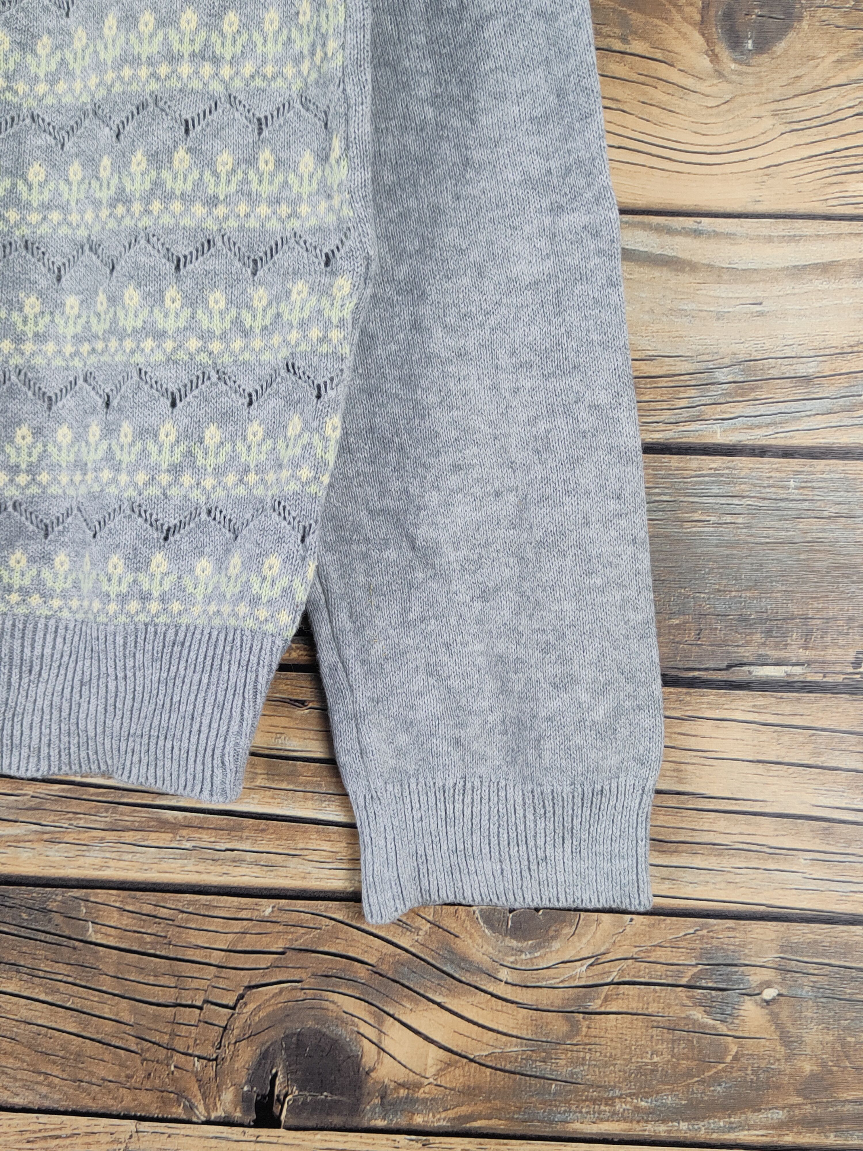 Homespun Knitwear × Japanese Brand Ehka Sopo Gray Knitwear Cardigan #W1248 Size M / US 6-8 / IT 42-44 - 6 Thumbnail
