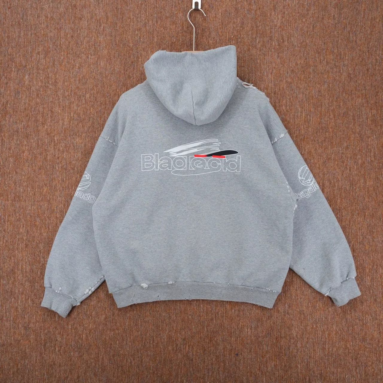 Balenciaga balenciaga gray logo print hoodie xs Size US XS / EU 42 / 0 - 2 Thumbnail