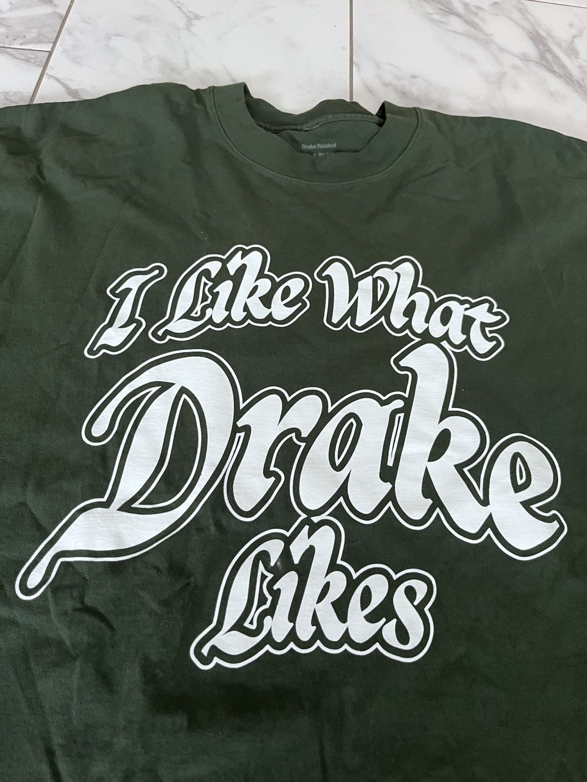 Drake Drake ‘I Like What Drake Likes’ OVO Tour Green Baggy Shirt Size US XXL / EU 58 / 5 - 2 Thumbnail