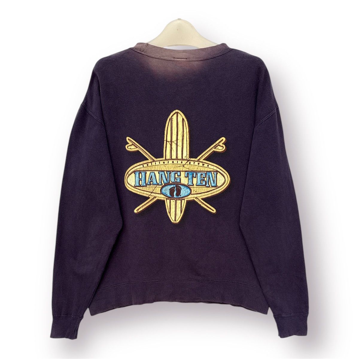 Hang Ten 🔥 Vintage 90's Hang Ten surfwear sunfaded sweatshirt Size US S / EU 44-46 / 1 - 1 Thumbnail