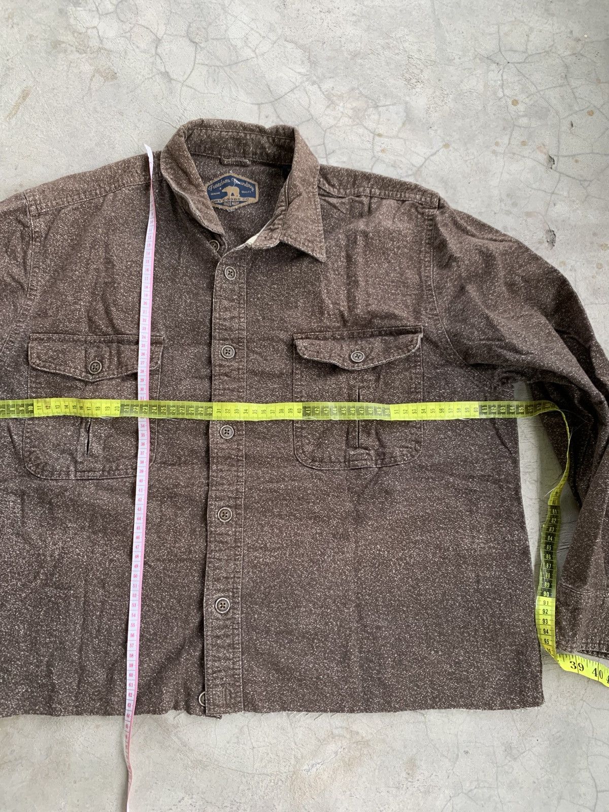 Vintage Cropped button up shirt double pocket F&F boxy Size US M / EU 48-50 / 2 - 7 Thumbnail
