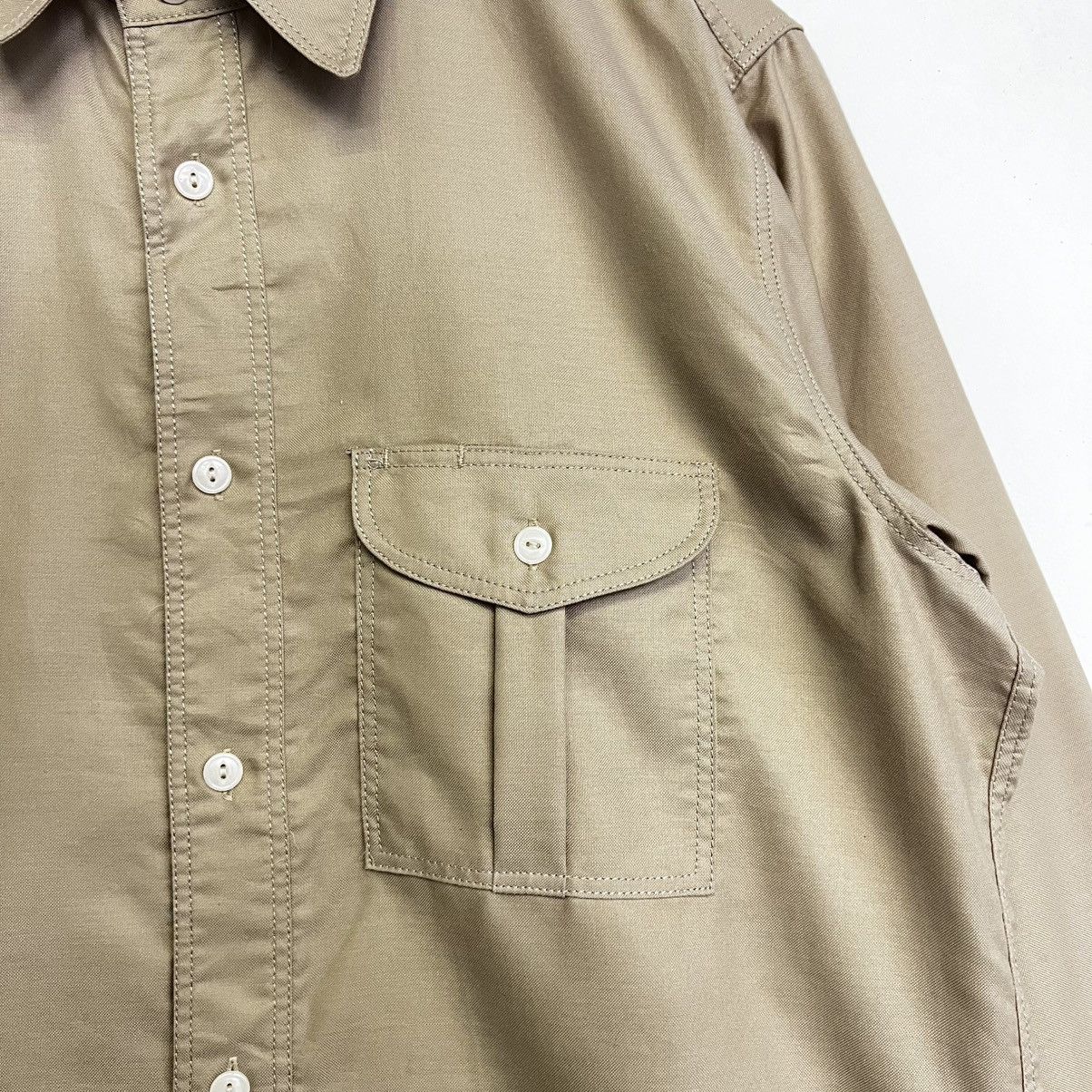 Japanese Brand HAKUI OXFORD STAND COLLAR WIDE CUFFS BUTTON SHIRT Size US XL / EU 56 / 4 - 4 Thumbnail