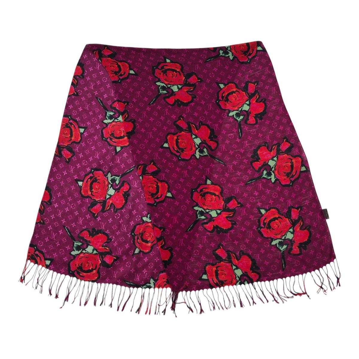 Louis Vuitton Louis Vuitton x Sprouse Wool Roses Graffiti Scarf Size ONE SIZE - 5 Thumbnail
