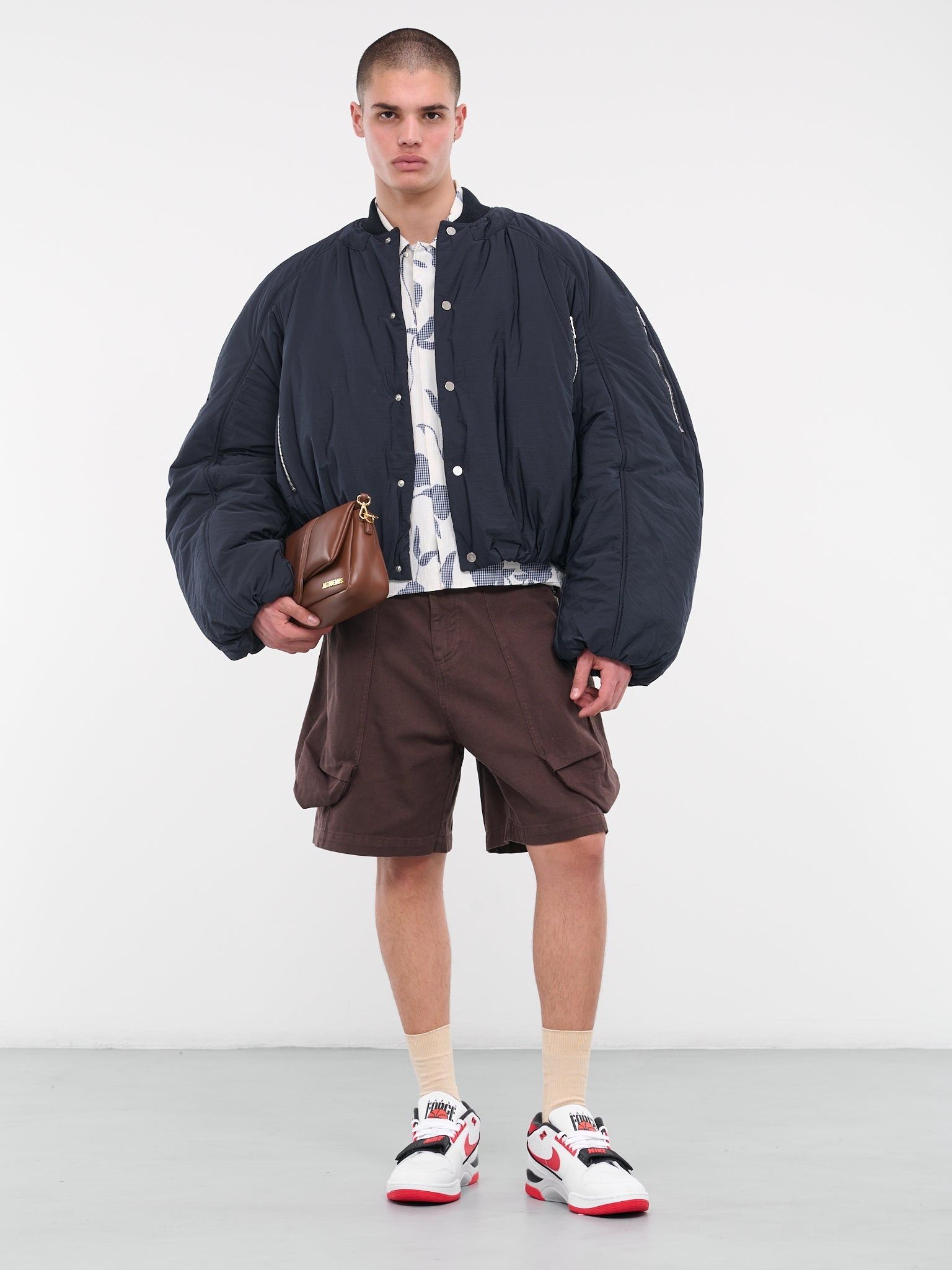 Jacquemus Jacquemus Croissant puffer bomber jacket Dark Navy Size US L / EU 52-54 / 3 - 3 Thumbnail