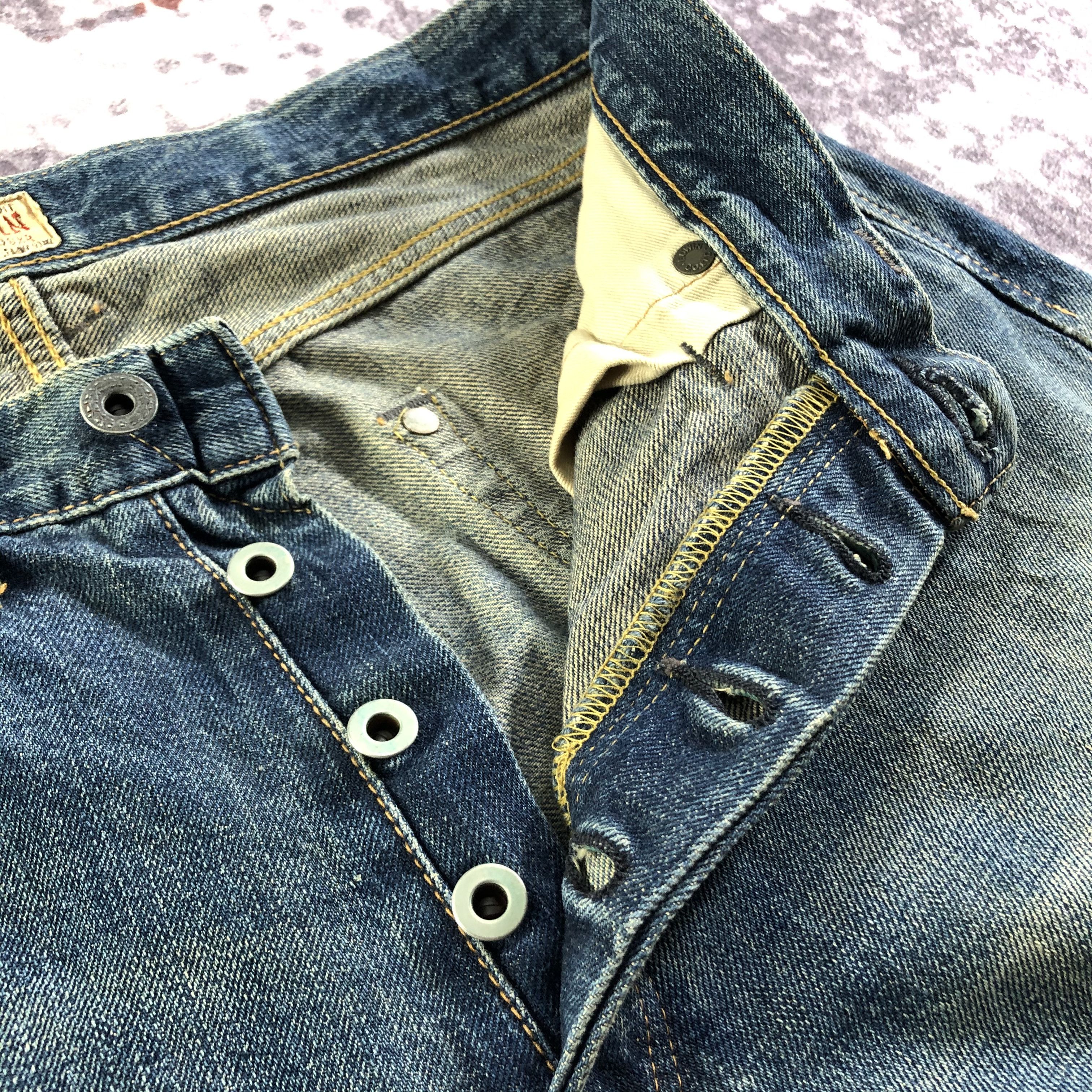Edwin Vintage Blue Wash Edwin 505 Selvedge Jeans-JM3663 Size US 33 - 8 Thumbnail