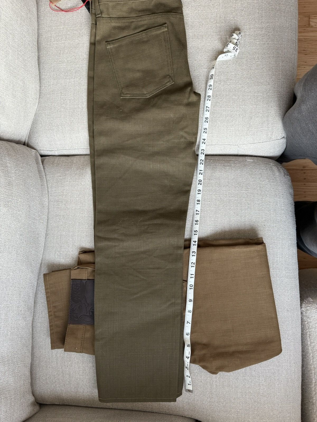 Naked & Famous Naked and Famous Olive Canvas Size US 33 - 2 Thumbnail