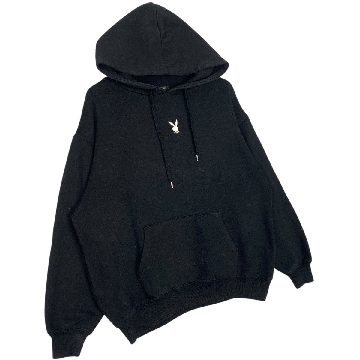 Vintage Vintage Playboy Embroidered Hoodie Black Pullover Jumper M Size US L / EU 52-54 / 3 - 3 Thumbnail