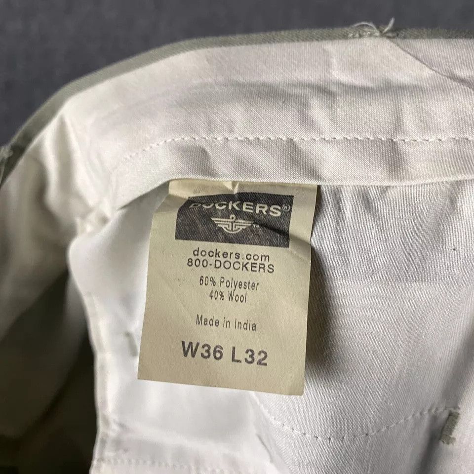Dockers Dockers Slacks Men's 36x32 Polyester Wool Hook & Eye Adults Size US 36 / EU 52 - 8 Thumbnail