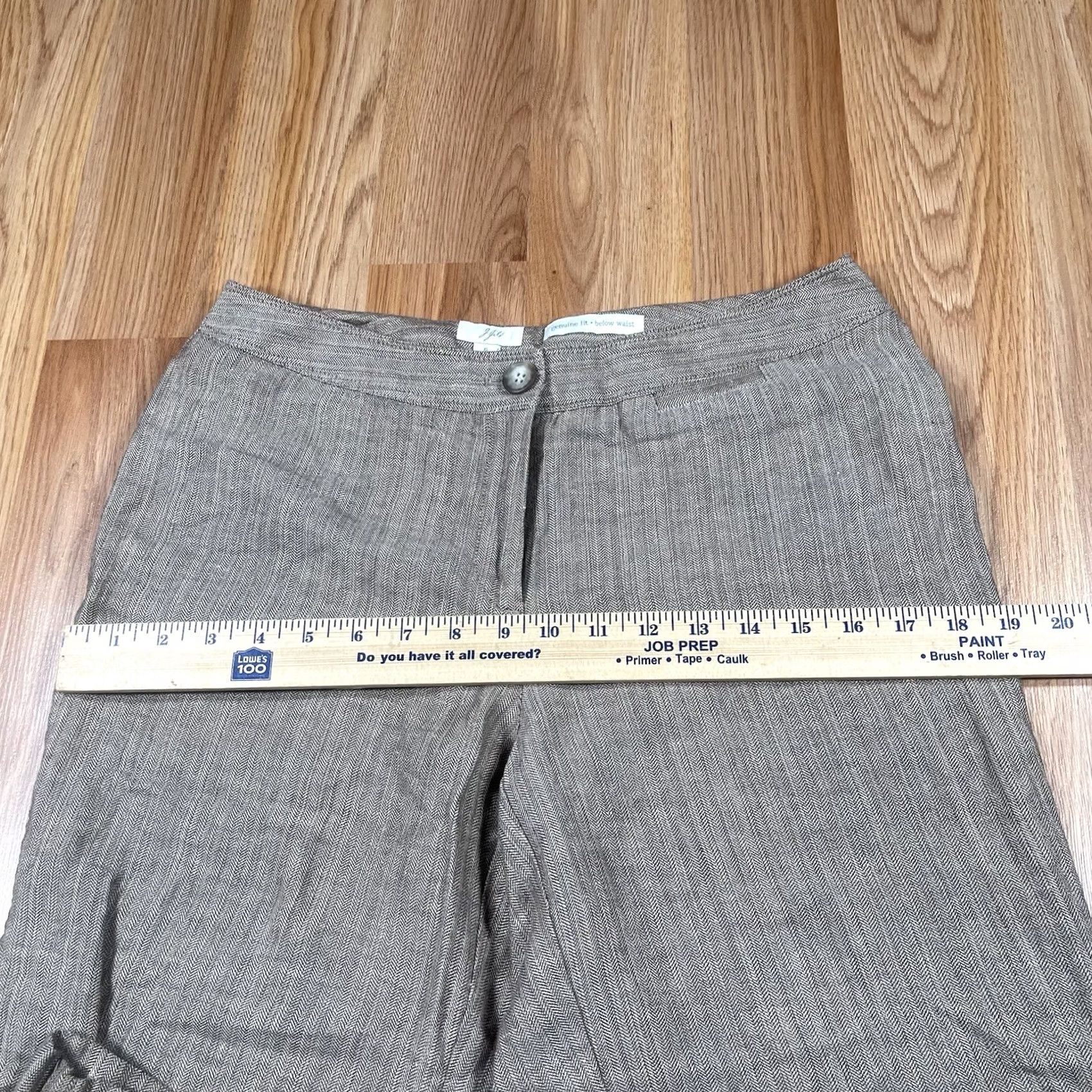 J. Jill J. Jill Pants Womens 6 Beige Linen Blend Straight Leg Below Waist Vintage? No (Follow rules) Size 28" / US 6 / IT 42 - 5 Thumbnail