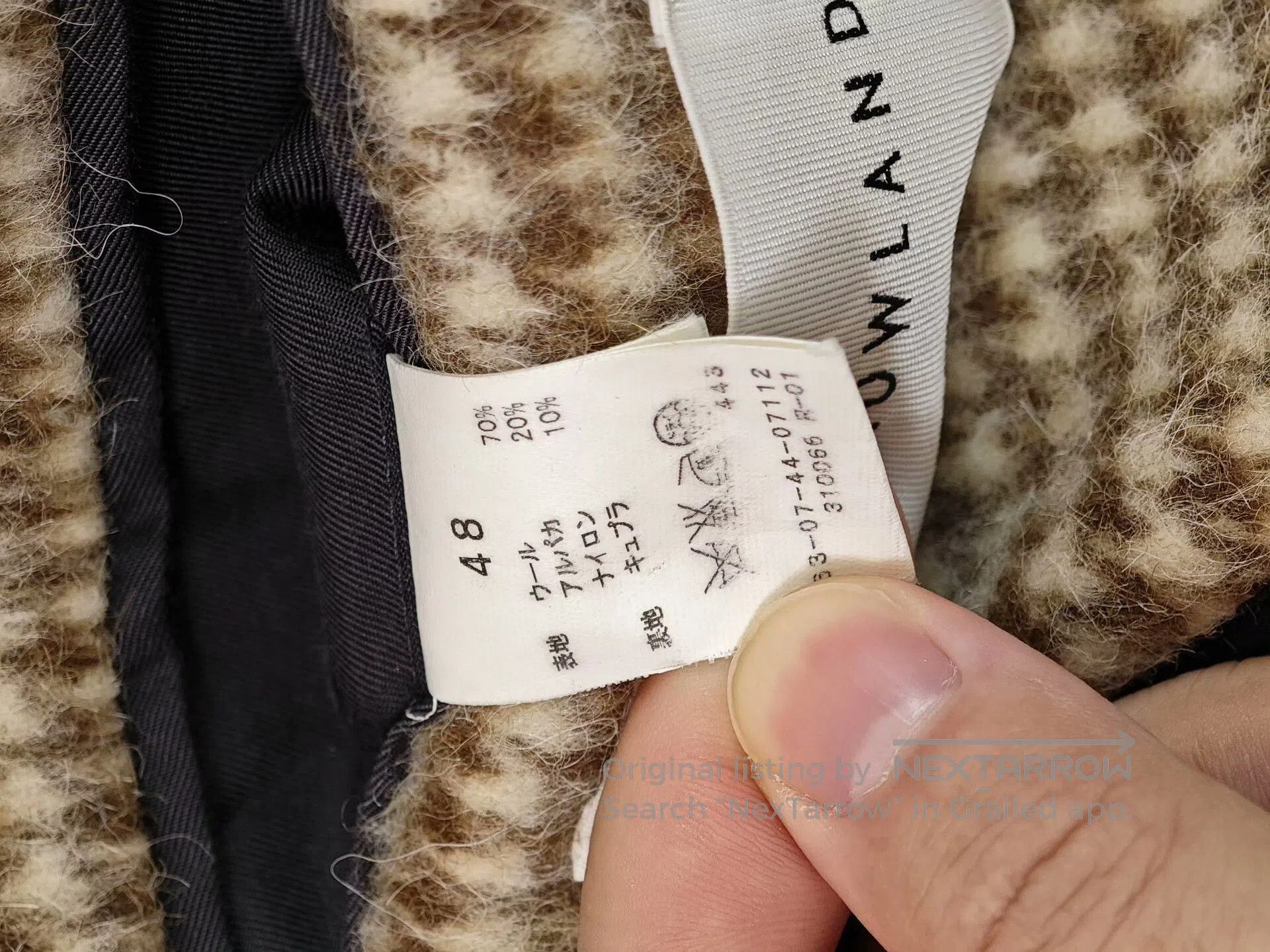 Other Beige Houndstooth Wool Blend Suit Jacket. Size US M / EU 48-50 / 2 - 8 Thumbnail
