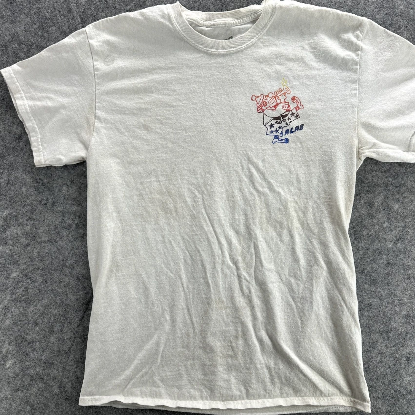 Vintage A.LAB Circus Maximus Graphic T-Shirt Mens Medium White 2000s Carnival Vintage Retro Size US M / EU 48-50 / 2 - 2 Thumbnail