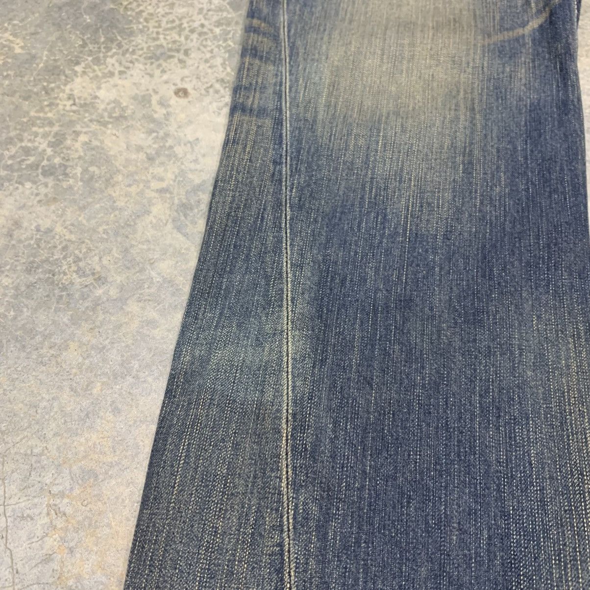 If Six Was Nine Vintage Edwin Blue Trip Clawmark Distressed Fade Jean Size US 33 - 13 Thumbnail