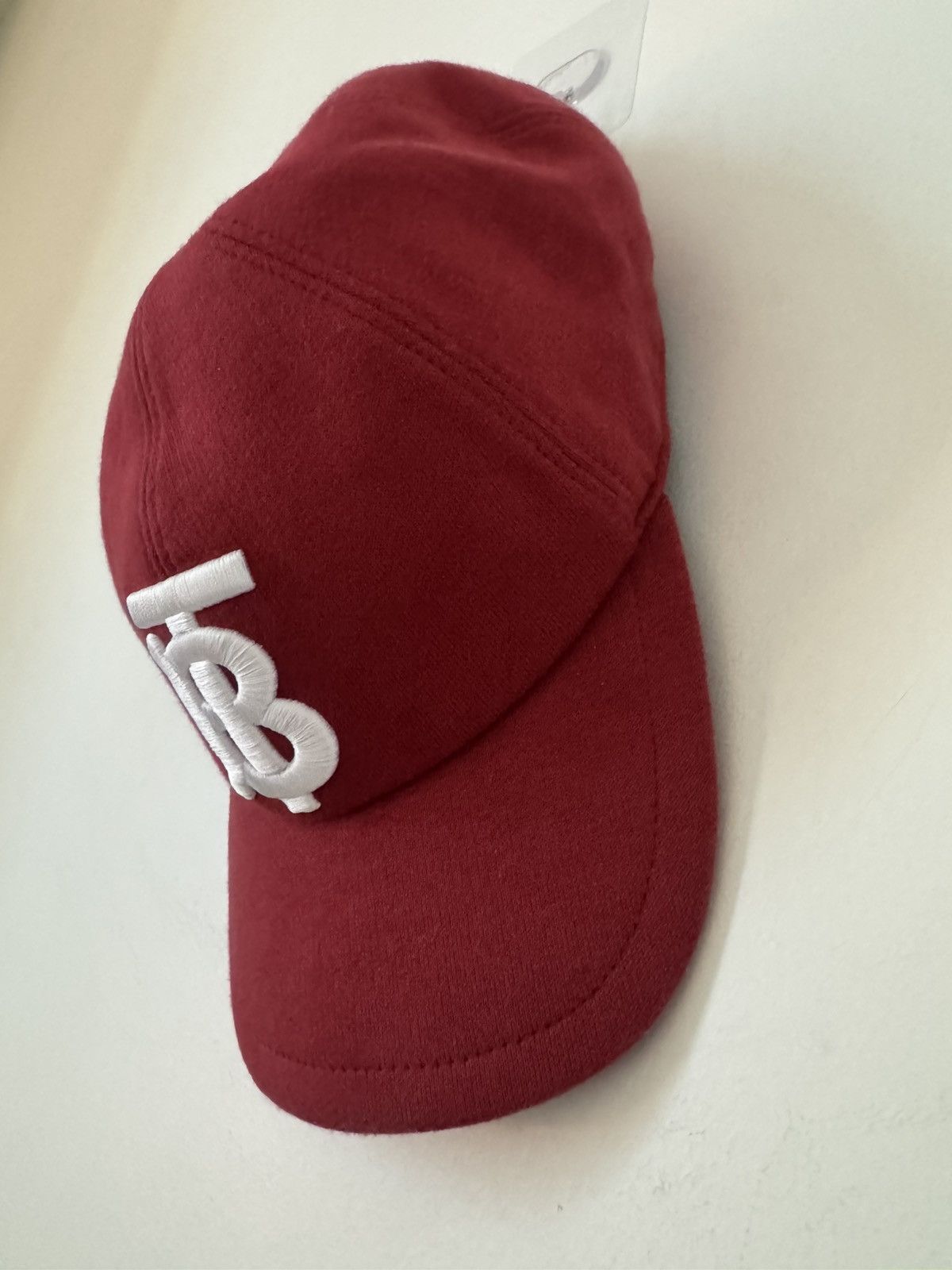 Burberry Burberry TB Monogram Baseball Hat – Burgundy / White Size ONE SIZE - 2 Thumbnail
