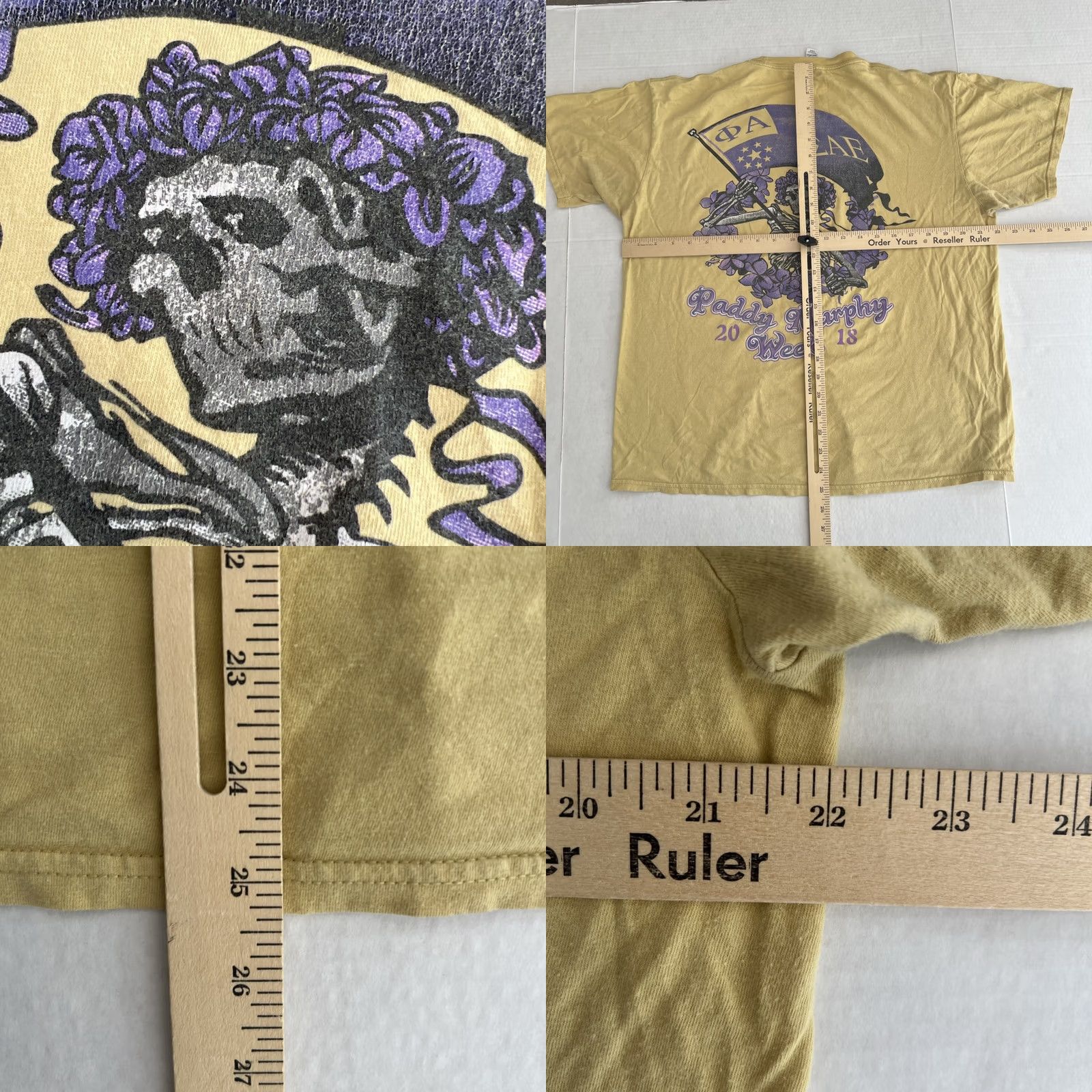 Vintage UCLA Bruins SAE Sigma Alpha Epsilon Paddy Murphy 2018 Grateful Dead Shirt Large Mens Port & Co White Graphic Tee Short Sleeve Cotton Size US L / EU 52-54 / 3 - 8 Thumbnail