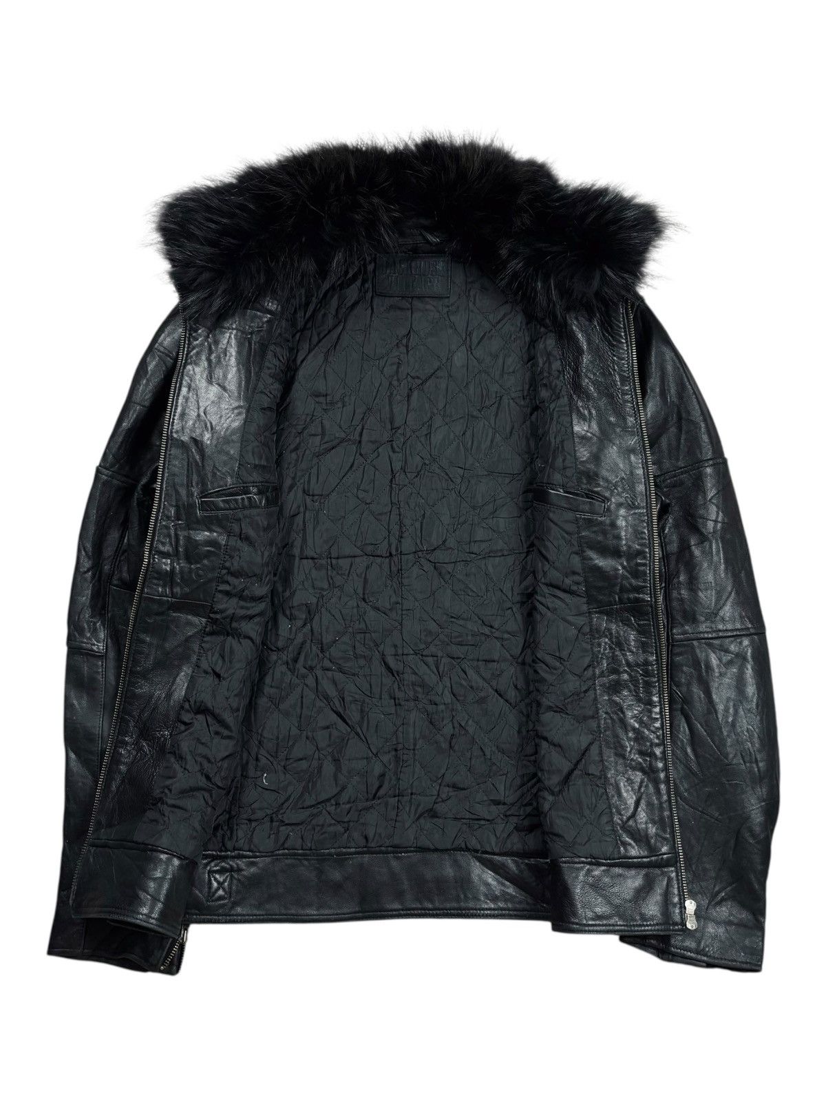 JACKROSE 2000s Jackrose - Trim Fur Collar Vkei Style Leather Jacket Size US M / EU 48-50 / 2 - 3 Thumbnail