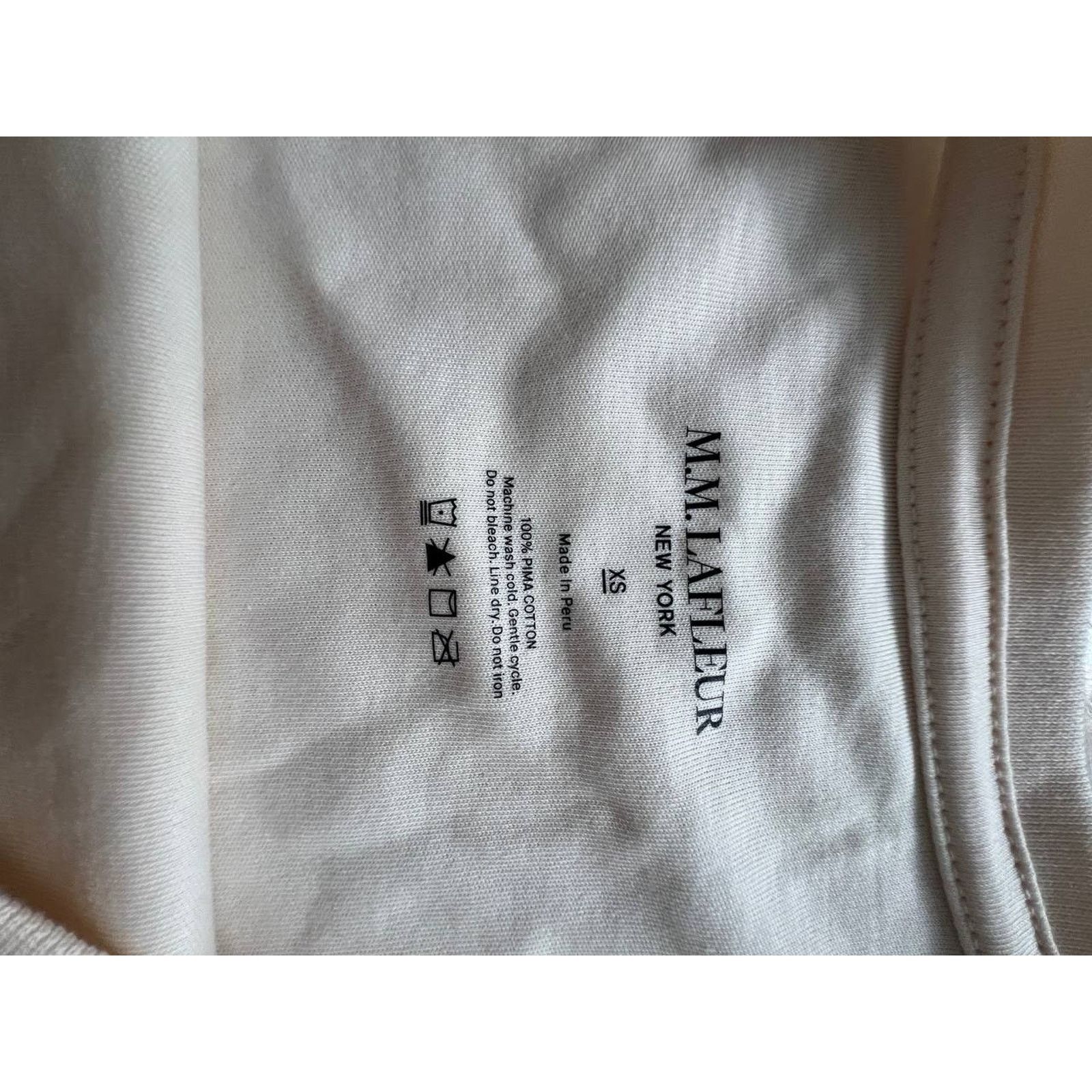 Denime M.M.Lafleur Blouse Women's Pima Cotton Top White XS A000957 Size XS / US 0-2 / IT 36-38 - 6 Thumbnail