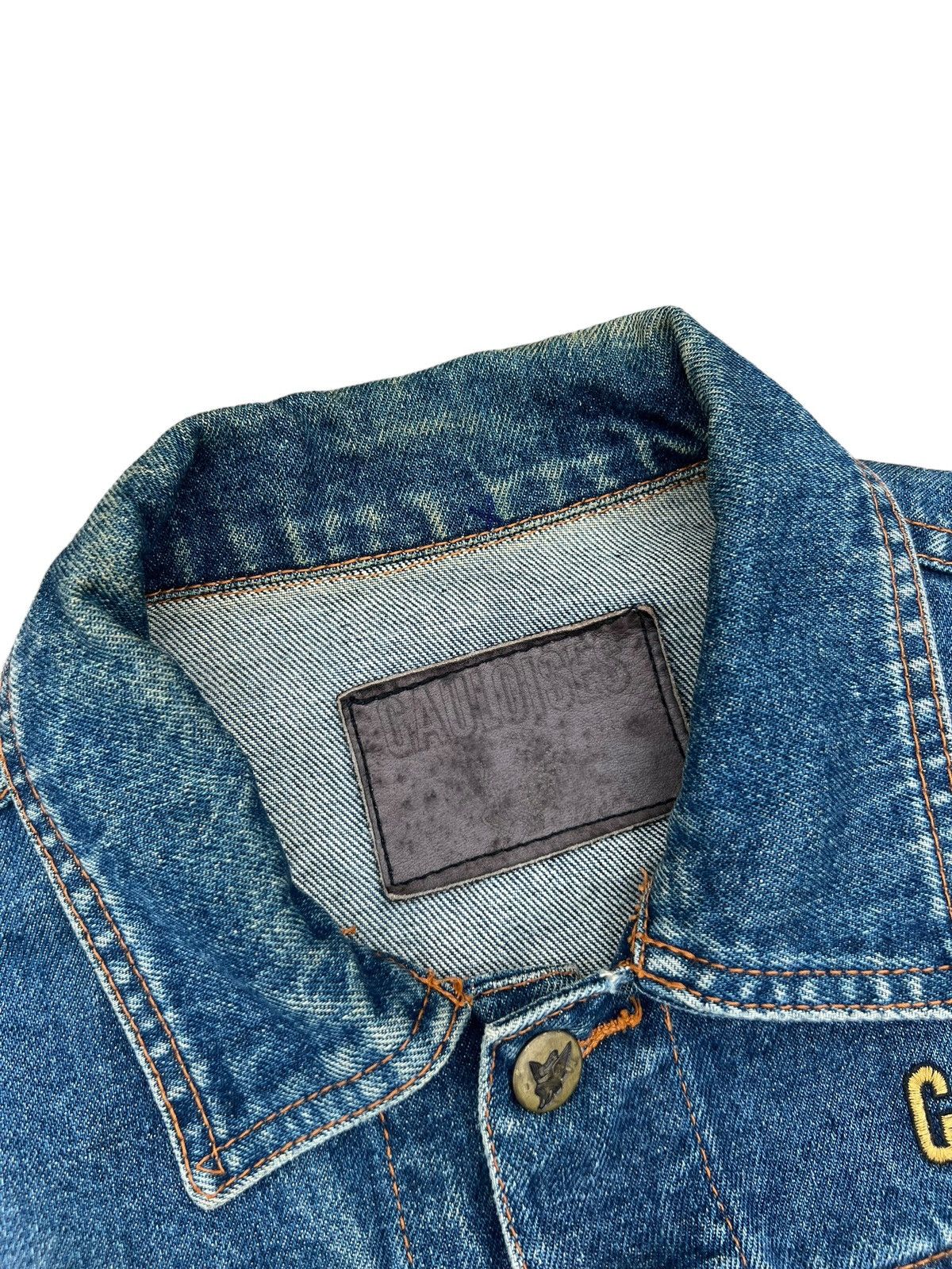 Vintage Vintage 90s Gauloises France Fade Muddy Denim Trucker Jacket Size US M / EU 48-50 / 2 - 4 Thumbnail
