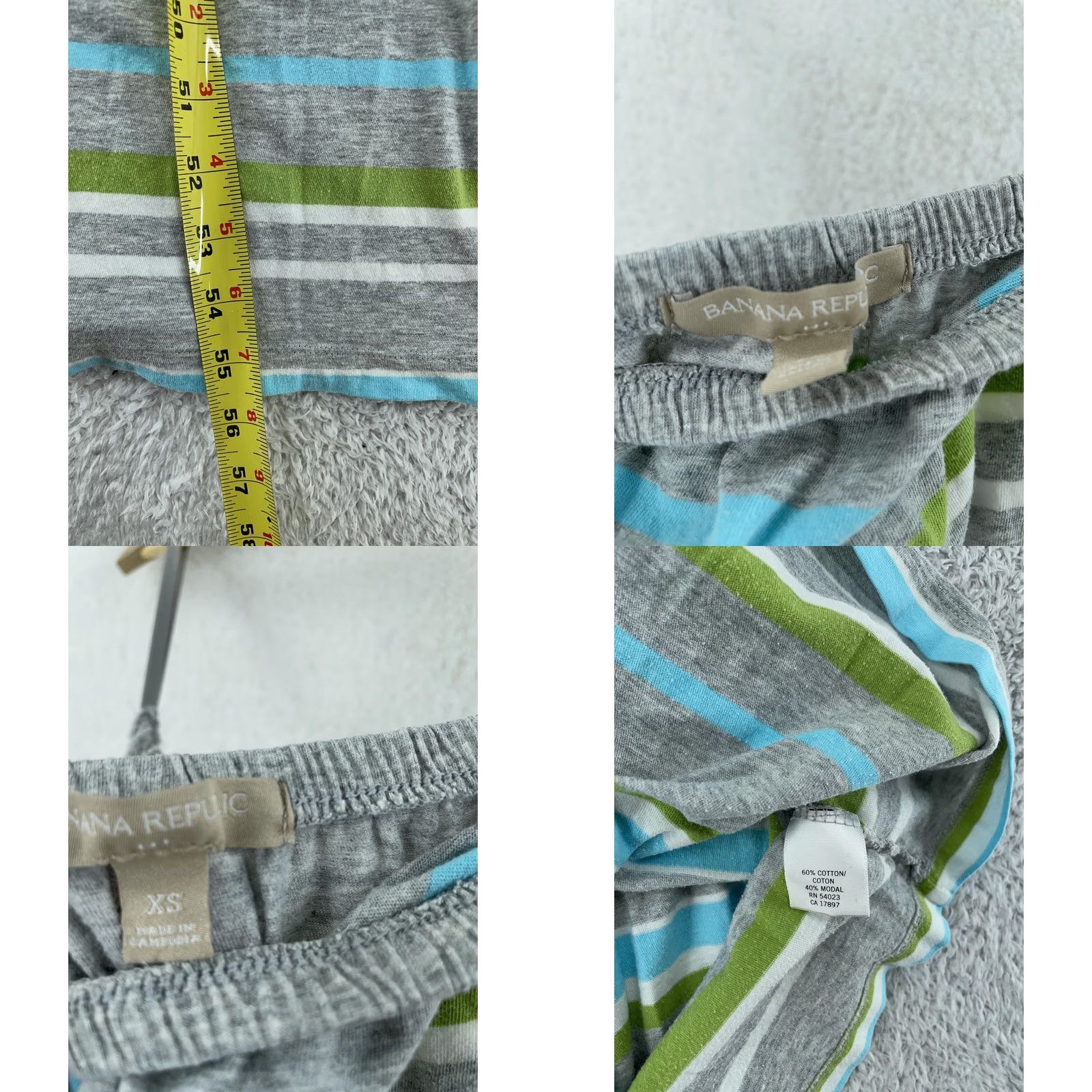 Banana Republic Banana Republic Maxi Dress Womens XS Gray Striped Boho Tie Waist Spaghetti Strap Size XS / US 0-2 / IT 36-38 - 8 Thumbnail