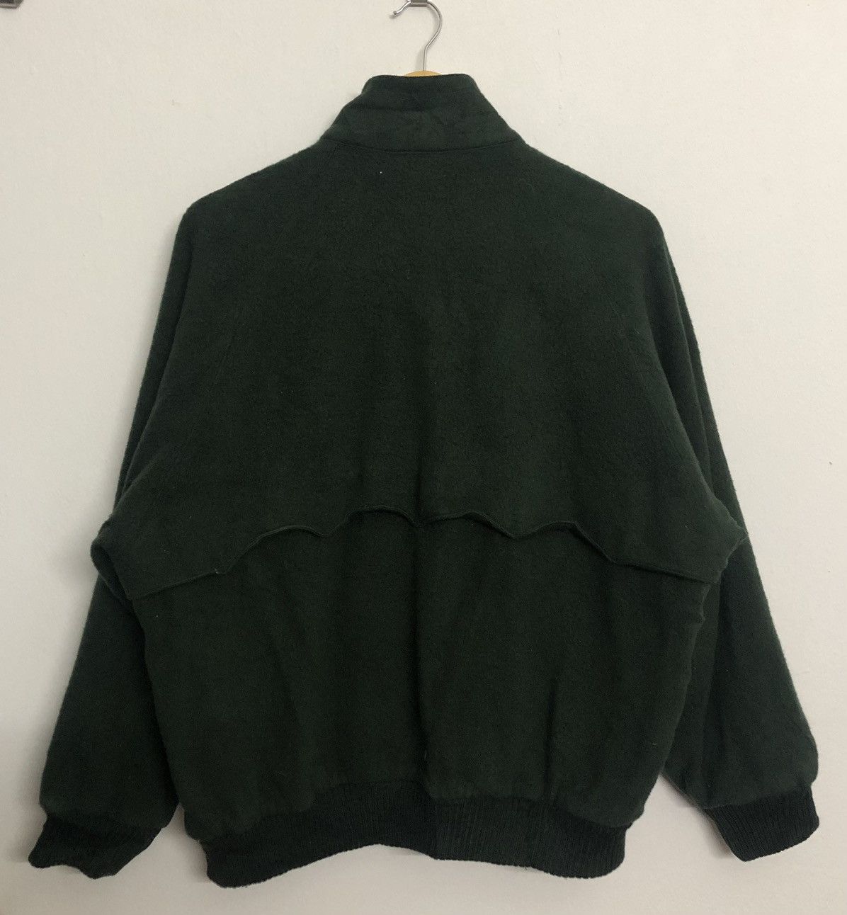 Japanese Brand VINTAGE CLUB Harrington Jacket Lined Wool Bomber Dark Green Size US L / EU 52-54 / 3 - 2 Thumbnail