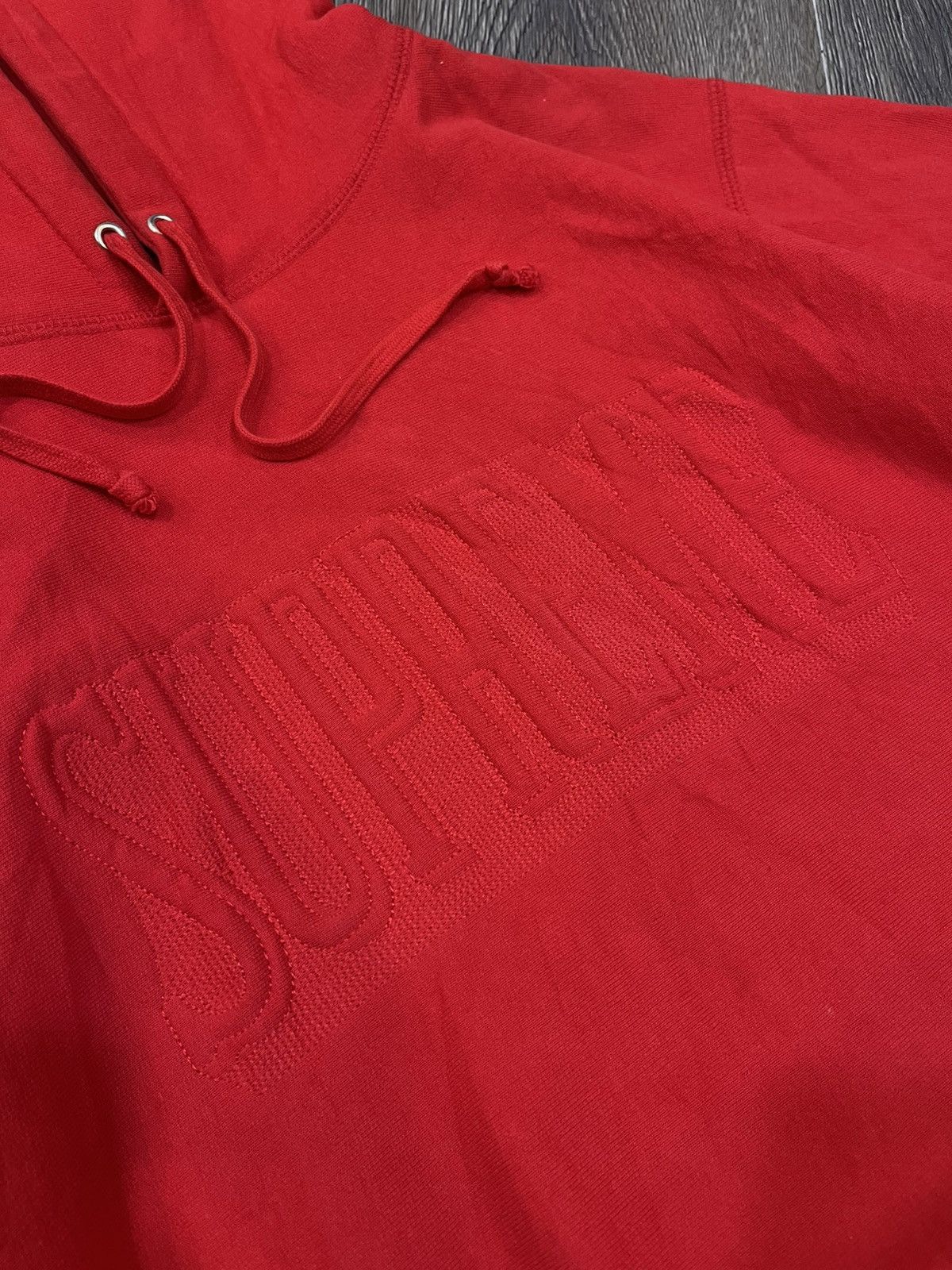 Supreme Supreme Embroidered Outline Hooded Sweatshirt Red Size US L / EU 52-54 / 3 - 3 Thumbnail