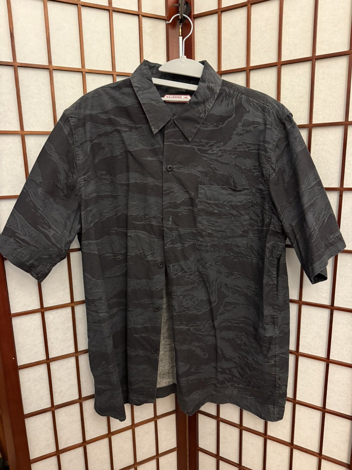 Maharishi MAHARISHI Camo Camp Collar Shirt Size US L / EU 52-54 / 3 - 1 Thumbnail