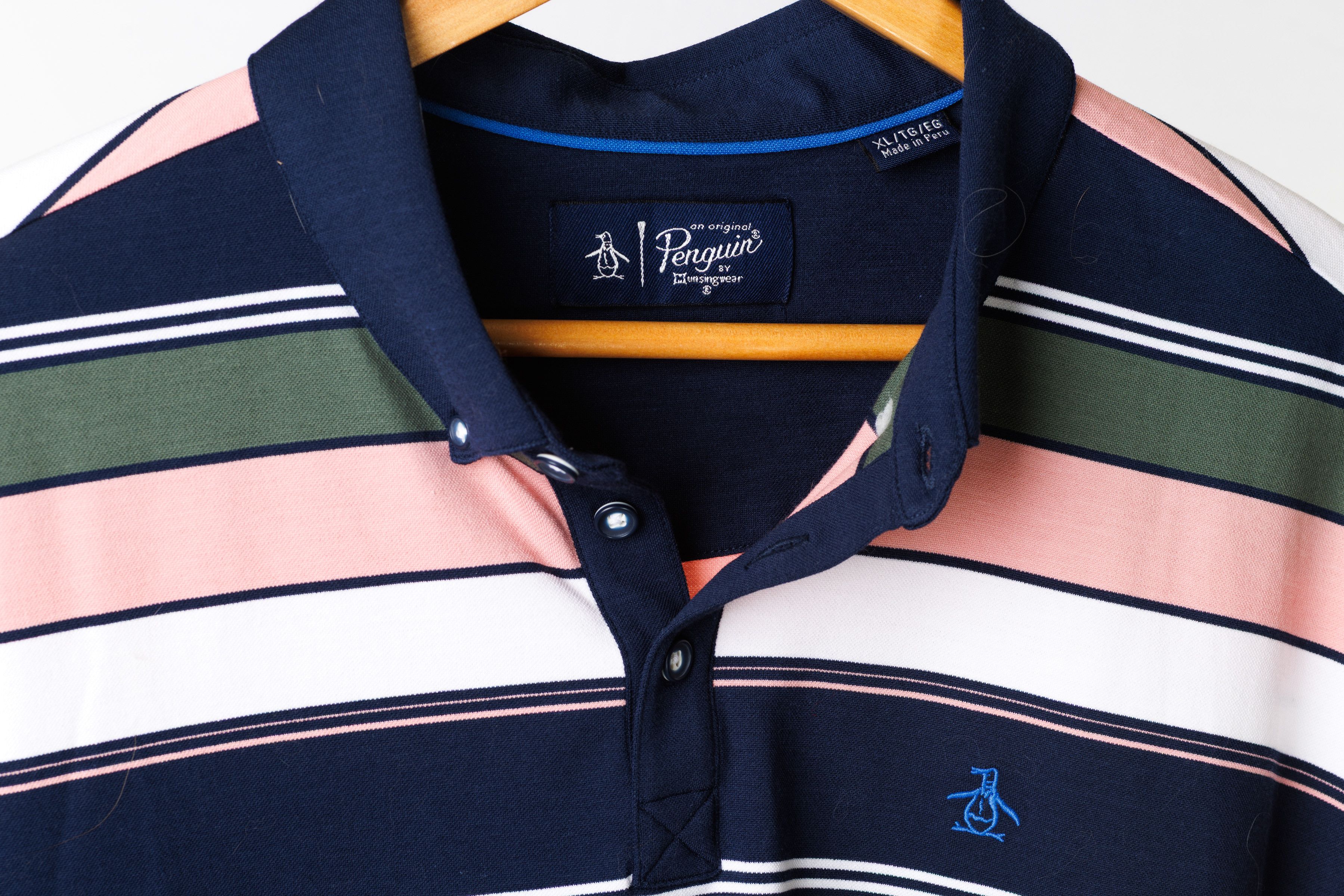 Original Penguin Original Penguin by Munsingwear Striped Polo Shirt XL Size US XL / EU 56 / 4 - 4 Thumbnail