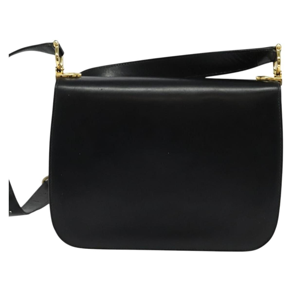 Celine CELINE Shoulder Bag Leather Black Gold Size ONE SIZE - 3 Thumbnail