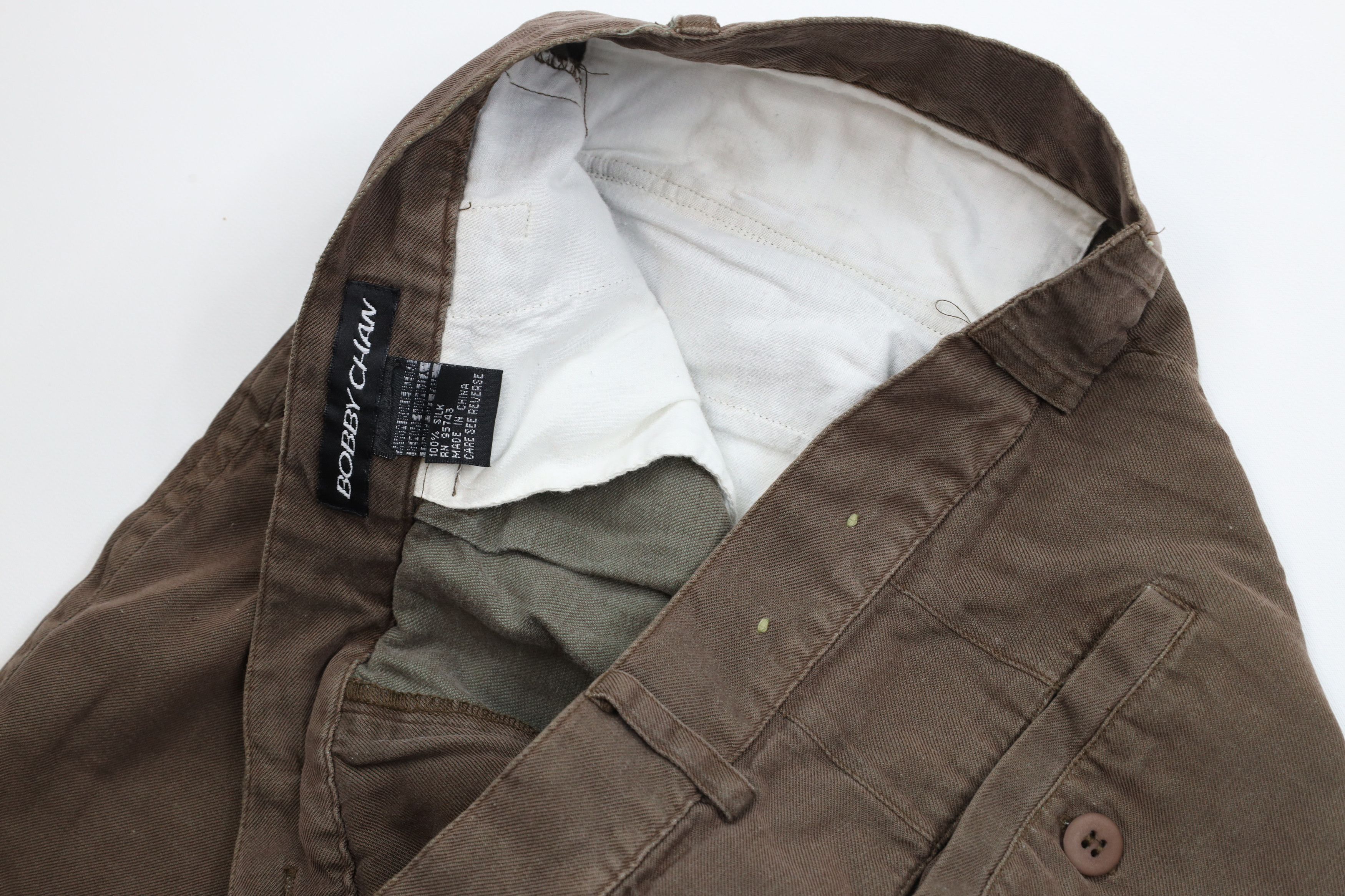 Vintage Vintage 90s Streetwear Above Knee Silk Chino Shorts Brown Size US 30 / EU 46 - 6 Thumbnail