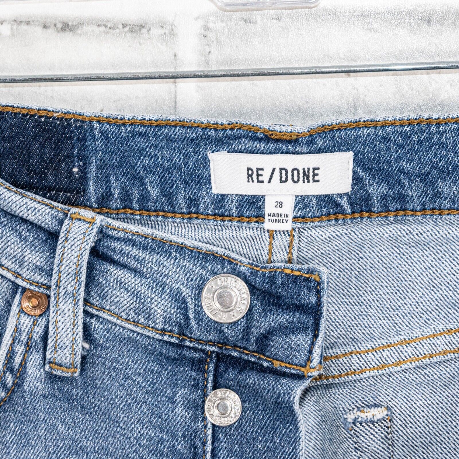 RE/DONE RE/DONE 90s High Rise Ankle Crop Denim Jeans Mid 90s blue Size 28" / US 6 / IT 42 - 3 Thumbnail