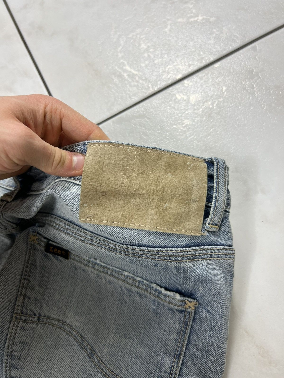 Lee Vintage Lee Slim-L2 dirty mud washed distressed denim jeans Size US 31 - 18 Thumbnail