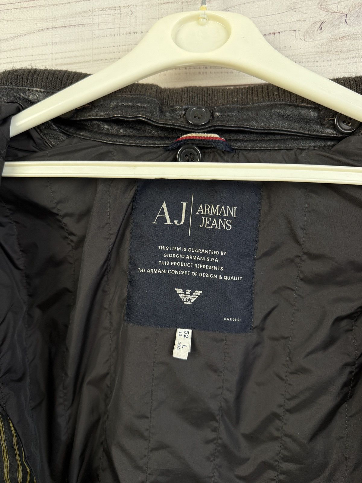 Armani Armani Jeans Leather Jacket Size US L / EU 52-54 / 3 - 19 Thumbnail