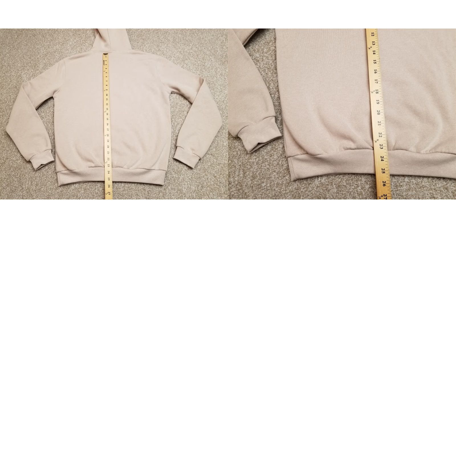 Vintage Paris Tour D' OR Hoodie Mens Large Beige Hooded Pullover Sweatshirt Cotton Blend Embroidered Logo 90s Style Size US L / EU 52-54 / 3 - 9 Thumbnail