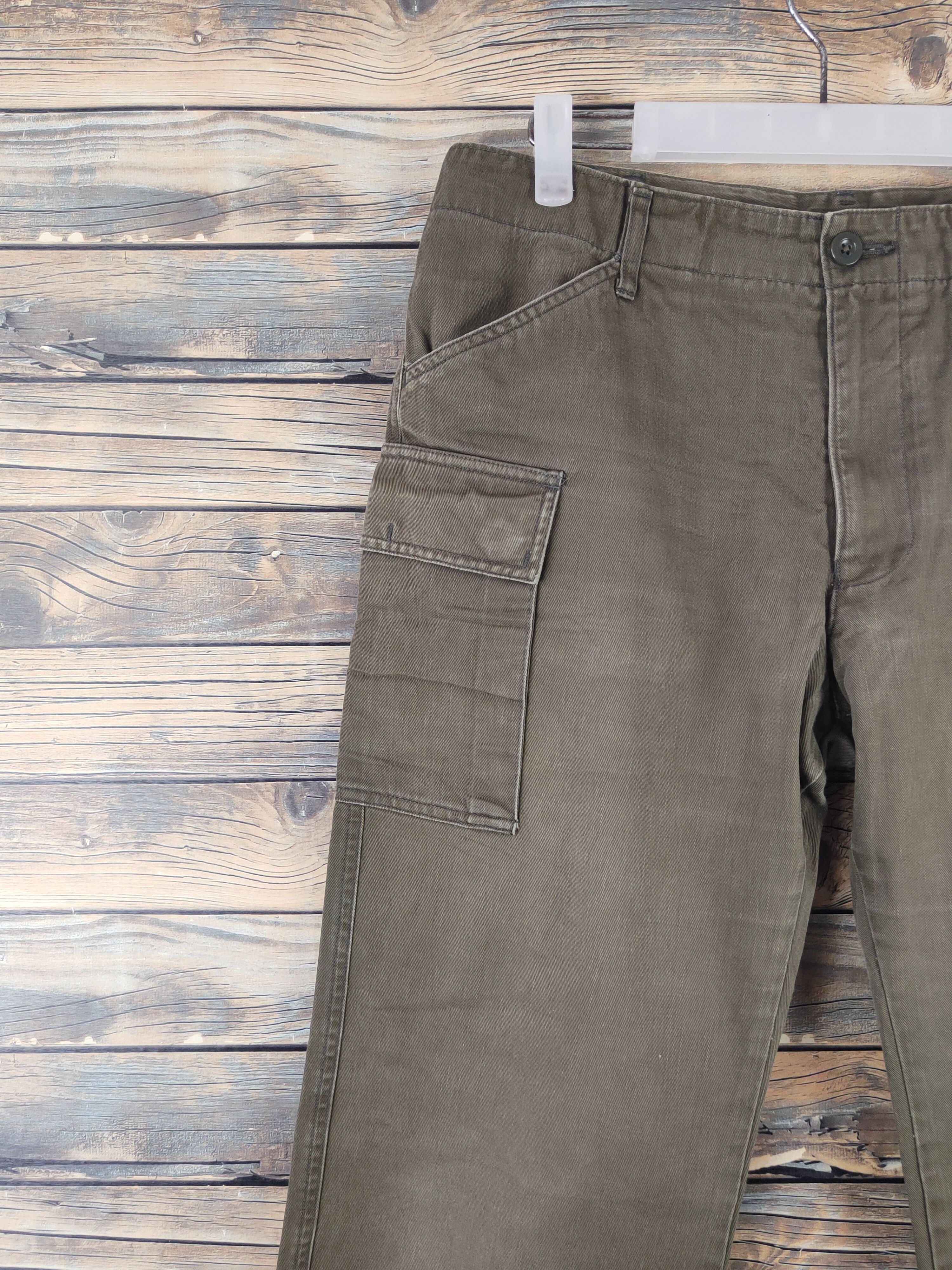 Japanese Brand DLL Tabloid News Olive Multipocket Tactical Cargo Pants #739 Size US 31 - 3 Thumbnail