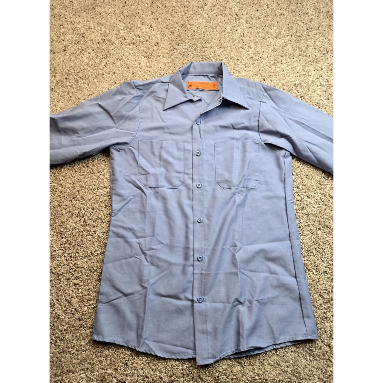 Red Kap Red Kap Work Shirt Mens S Blue Long Sleeve Button-Up Twill USA Made Size US S / EU 44-46 / 1 - 3 Thumbnail