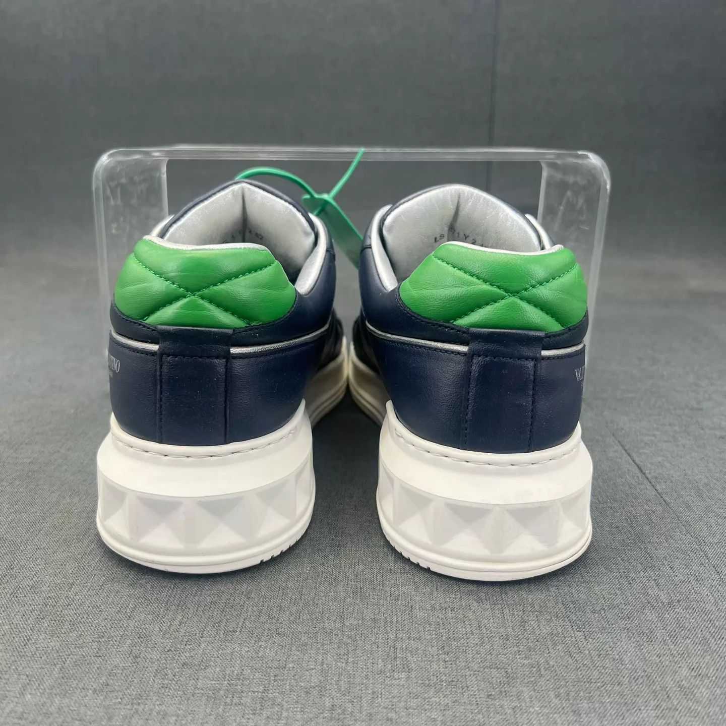 Valentino Valentino One Stud Blue White Green 42 Mint With Box Size US 9 / EU 42 - 5 Thumbnail