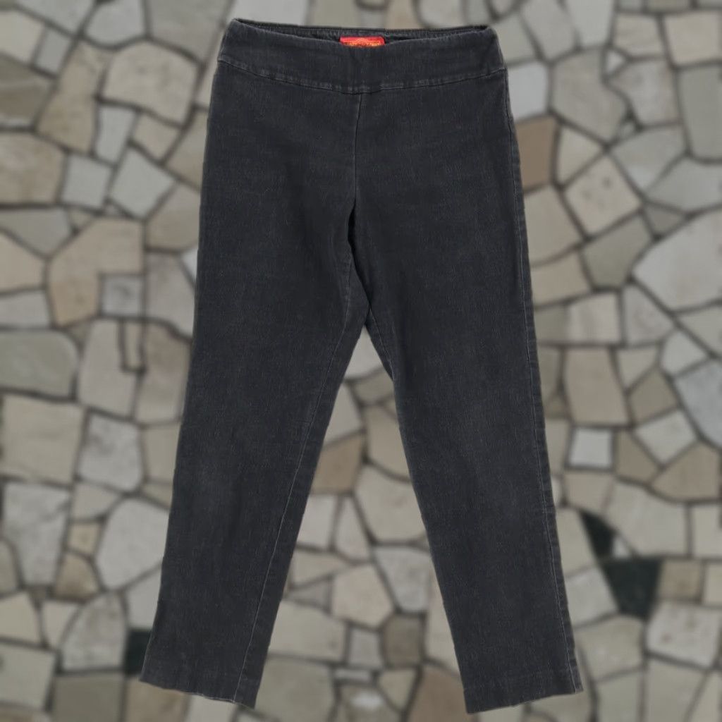 Vintage Krazy Larry Stretch High Rise Tapered Linen Fleece Windbreaker Pants Charcoal Women's 6 Size 28" / US 6 / IT 42 - 1 Thumbnail
