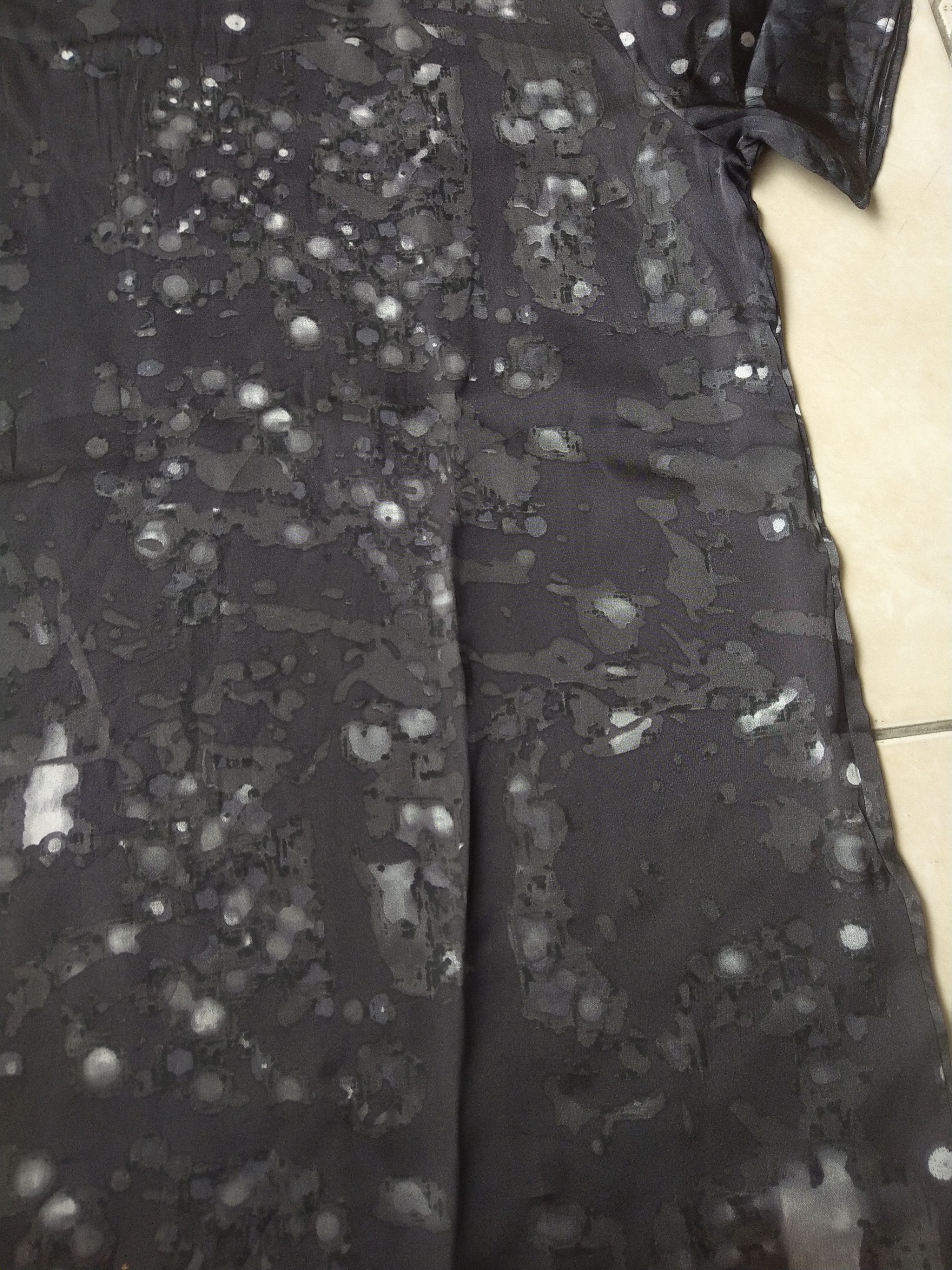 United Colors Of Benetton Stile Benetton Abstract Splatter Grunge Flowy Blouse Size M / US 6-8 / IT 42-44 - 3 Thumbnail