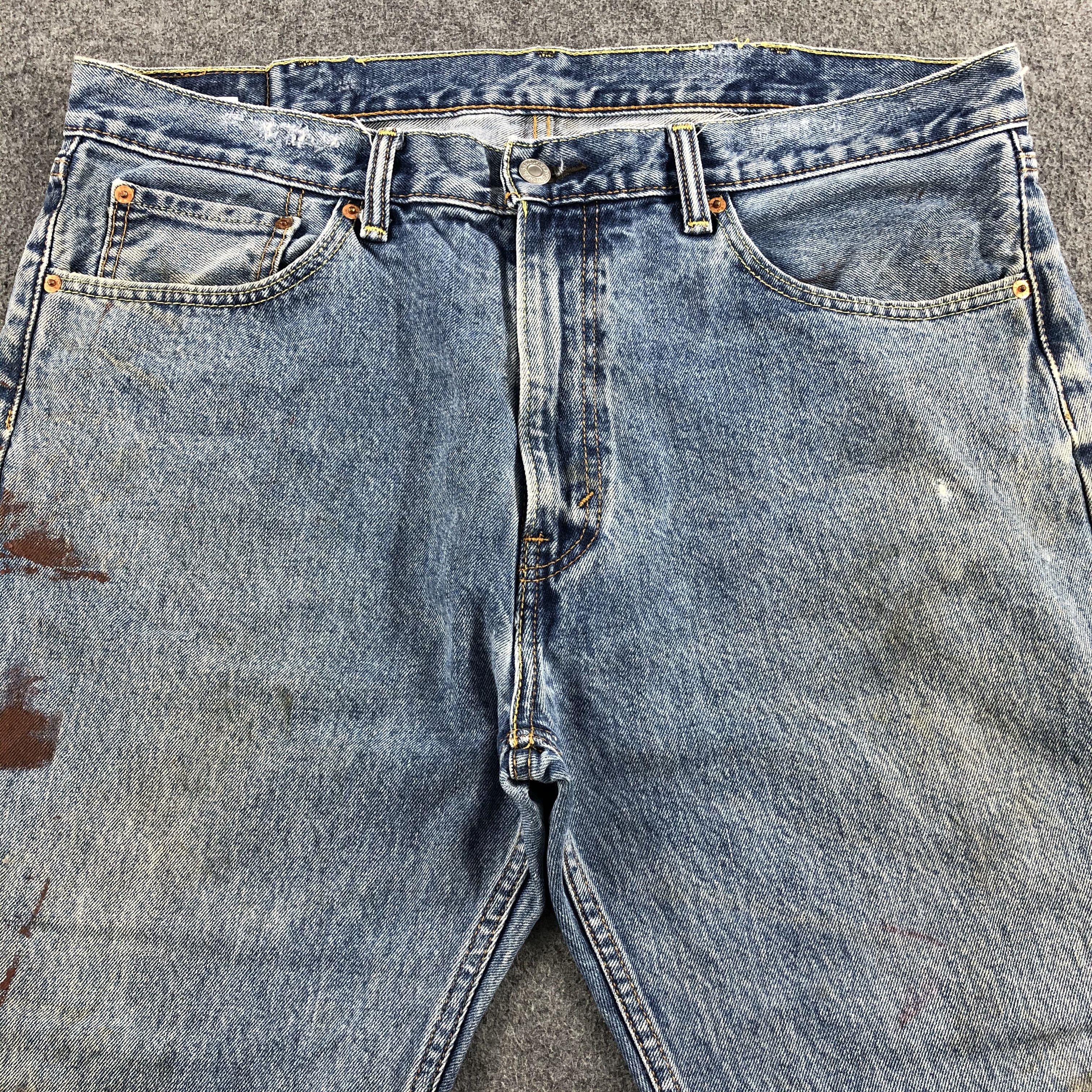 Levi's Vintage Blue Wash Levis 505 Jeans-J1716 Size US 39 - 3 Thumbnail