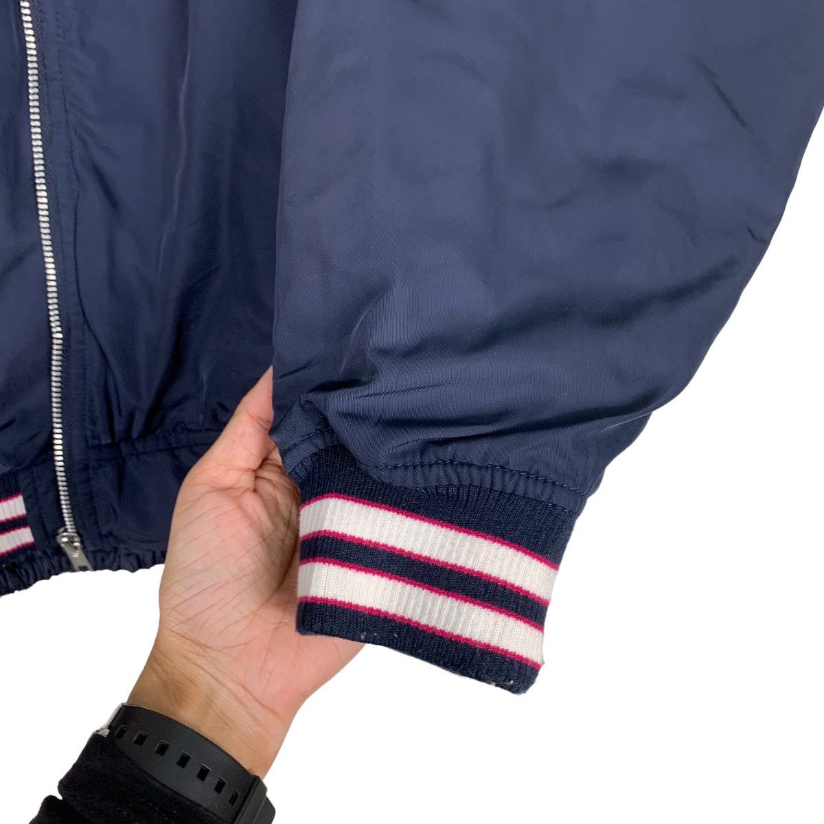 Japanese Brand RODEO CROWNS Union Stars Big Logo Bomber Jacket #0518-C24 Size US XL / EU 56 / 4 - 11 Thumbnail