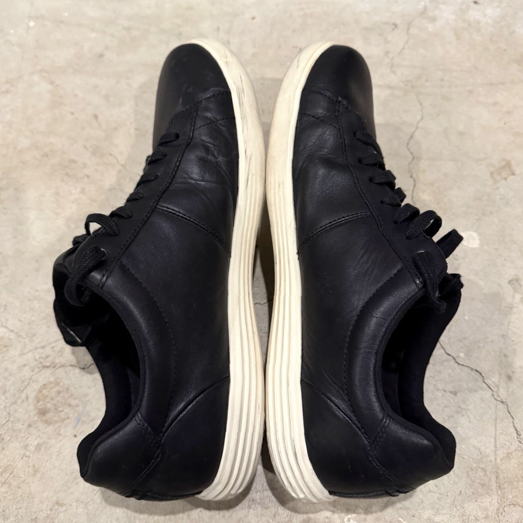 Cole Haan Cole Haan Reagan Shoes Mens 11.5 M Black Leather Low Top Lace Up Casual Sneakers Size US L / EU 52-54 / 3 - 7 Thumbnail