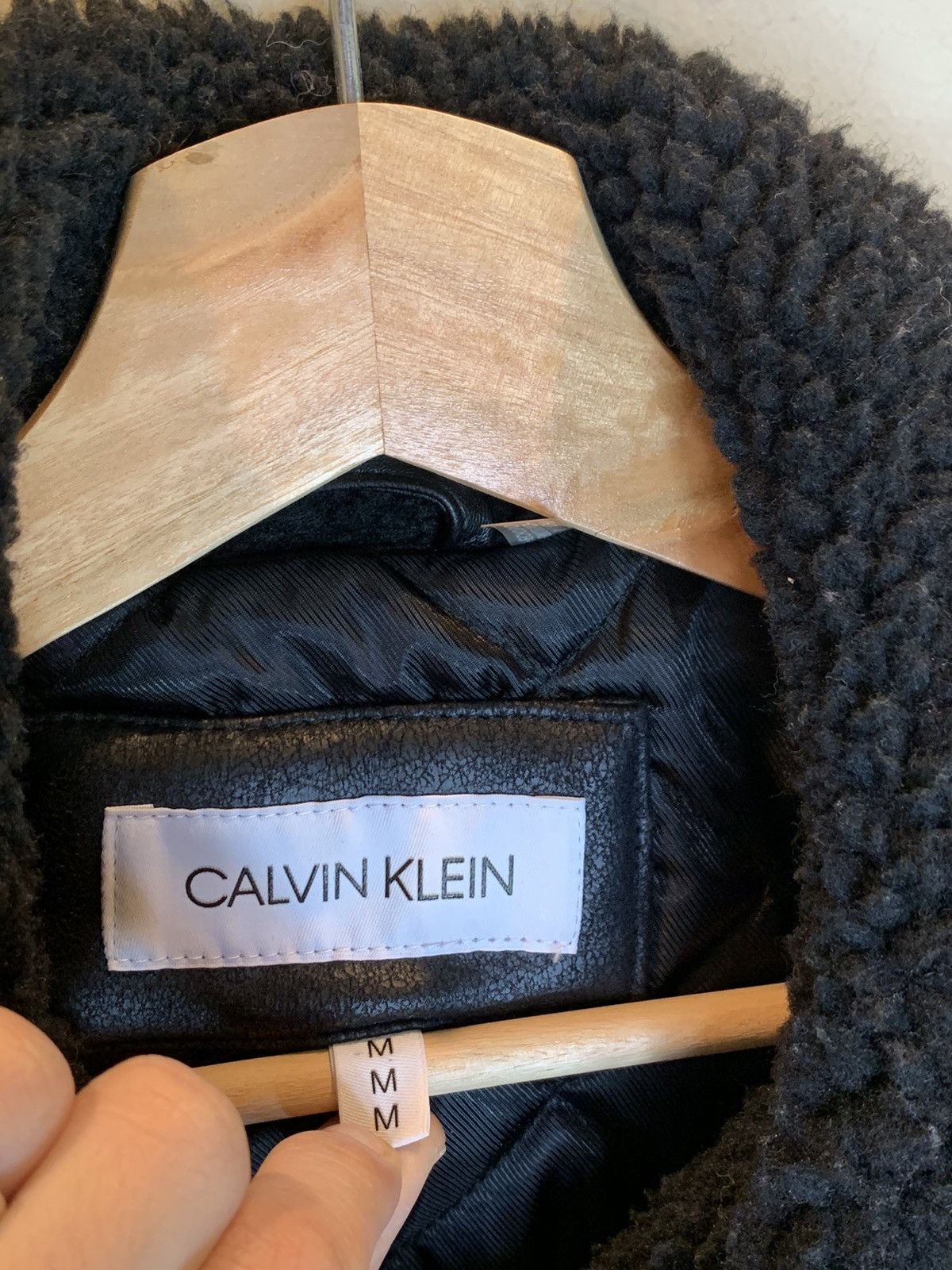 Calvin Klein *RARE* New Calvin Klein Moto Biker Zip Sherpa Collar Jacket Size US M / EU 48-50 / 2 - 7 Thumbnail