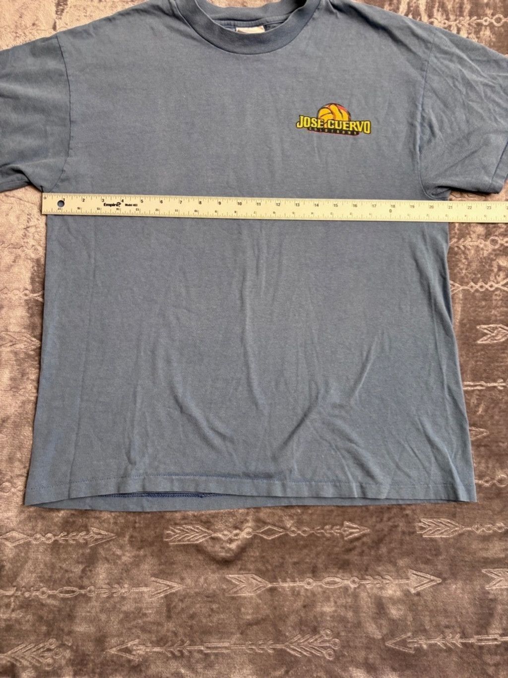 Hanes Men's Vintage 1996 Single Stitch Jose Cuervo T-Shirt Blue L Size US L / EU 52-54 / 3 - 3 Thumbnail