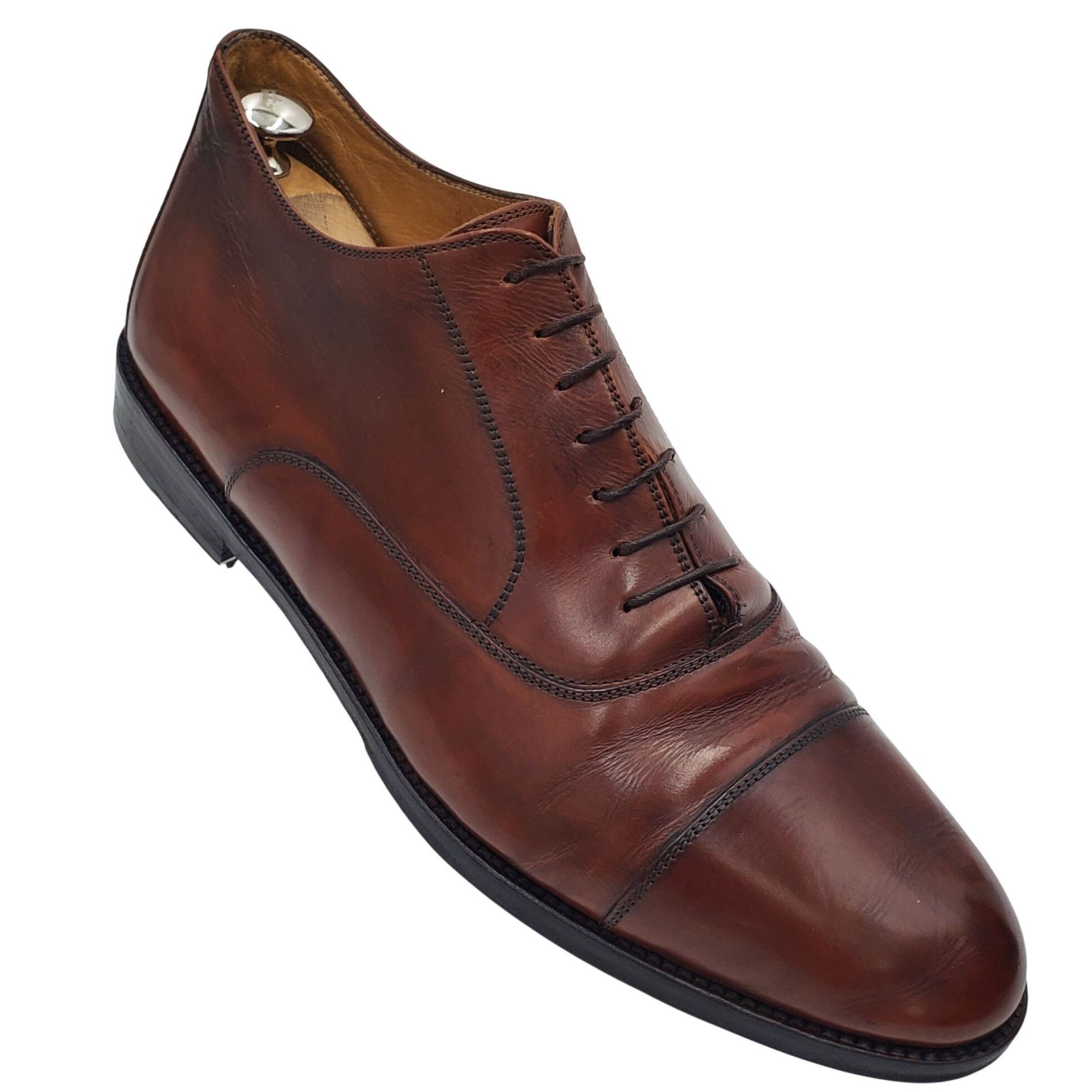 Cole Haan Italy Bragano Cole Haan Men's size 11.5 brown leather cap to Size US 11.5 / EU 44-45 - 6 Thumbnail